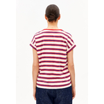 T-shirt-Idaara-Striped-oatmilk-mars-red-dynamo-blue-coton-biologique-Armed-Angels02