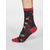 SPM609-BLACK--Evan-Square-Print-Organic-Cotton-Socks-in-Black-1S