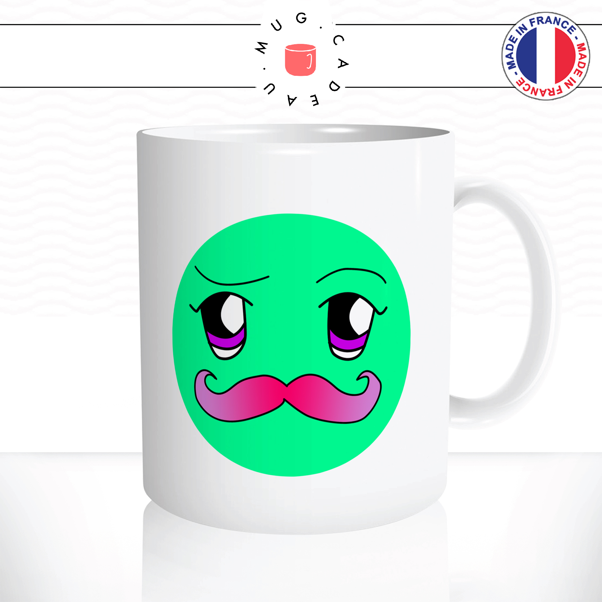 mug-tasse-ref5-visage-rond-vert-moustache-rose-cafe-the-mugs-tasses-personnalise-anse-droite