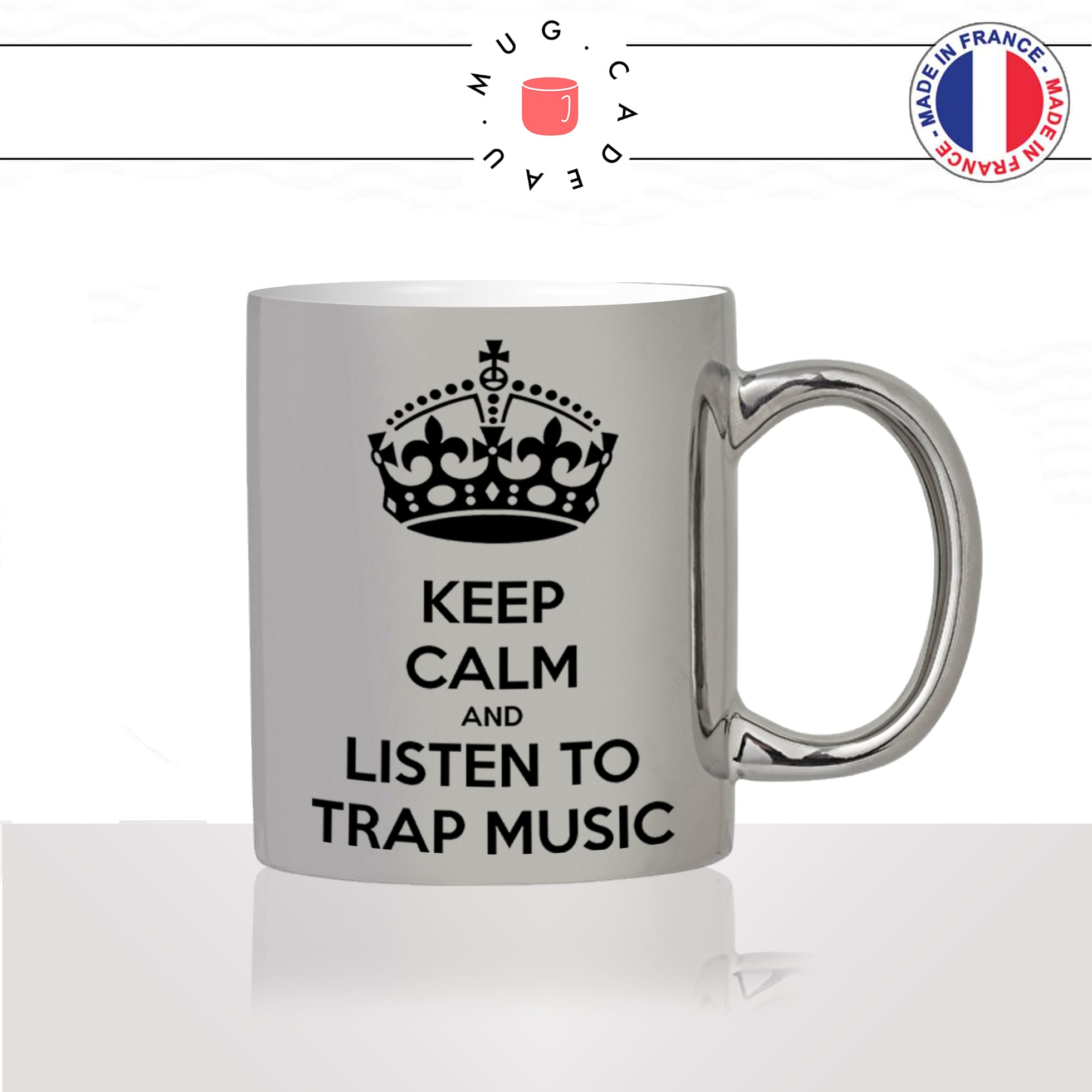 mug-tasse-argent-argenté-silver-keep-calm-and-listen-to-trap-music-musique-chanson-danse-stylé-humour-idée-cadeau-fun-cool-café-thé2