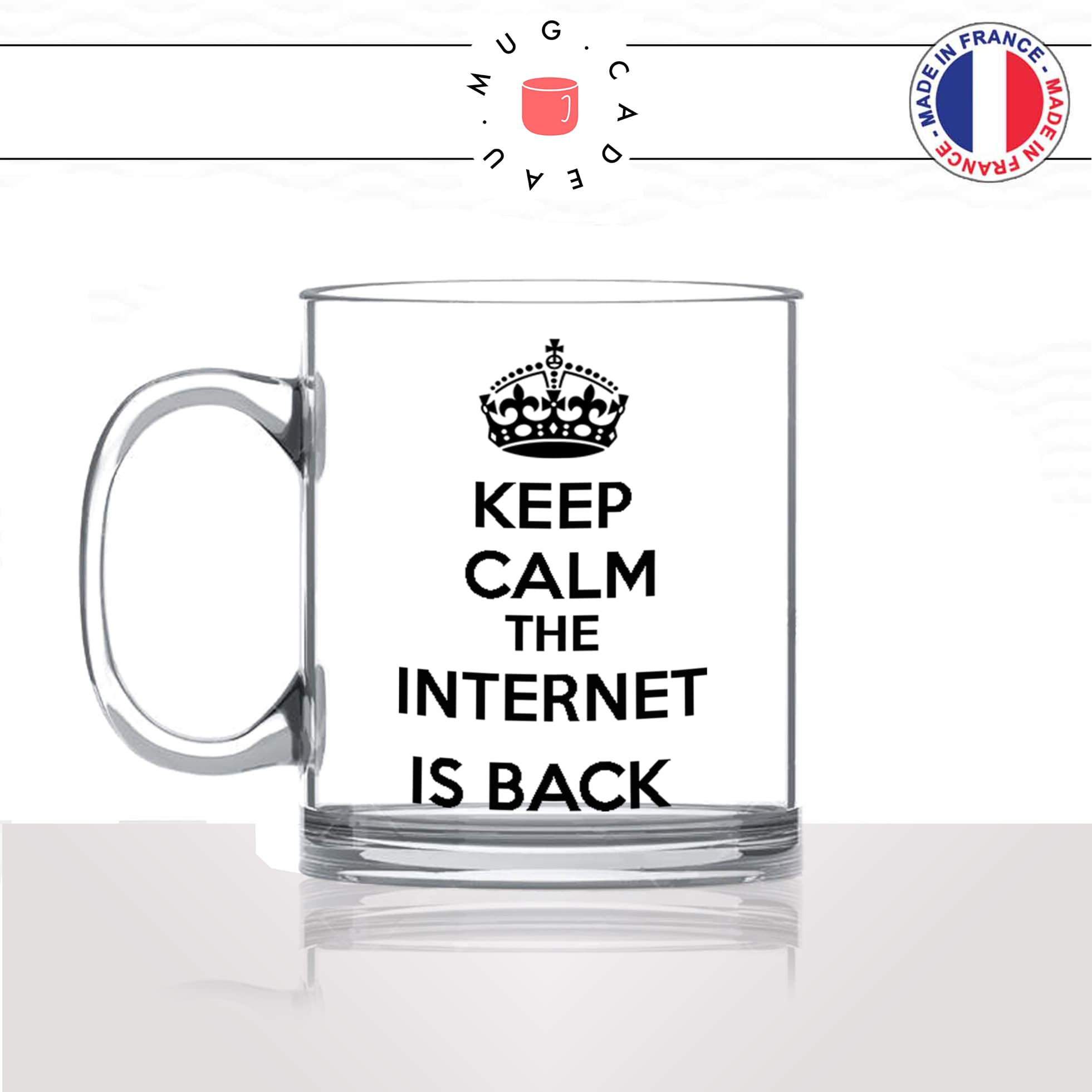 mug-tasse-en-verre-transparent-glass-keep-calm-the-internet-is-back-geek-gamer-jeux-video-gaming-stylé-humour-idée-cadeau-fun-cool-café-thé