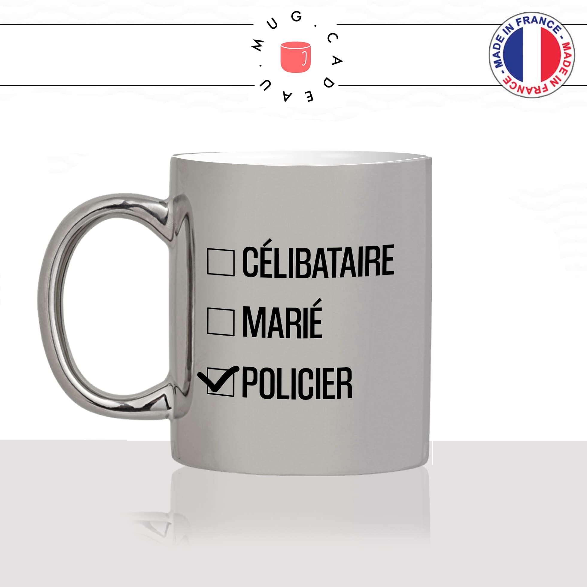 mug-tasse-argenté-silver-celibataire-marié-policier-fonctionnaire-de-police-travail-métier-fun-cool-café-thé-idée-cadeau-original