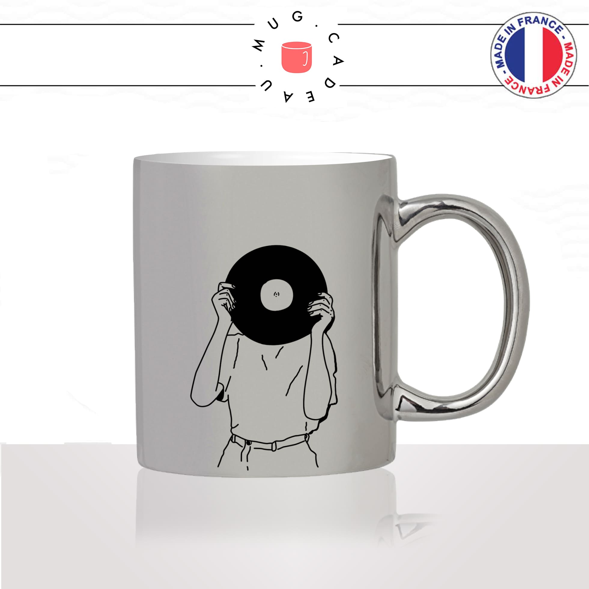 mug-tasse-argent-argenté-silver-disque-vinyl-femme-dessin-chanson-platine-danse-chant-passion-idée-cadeau-fun-cool-café-thé2