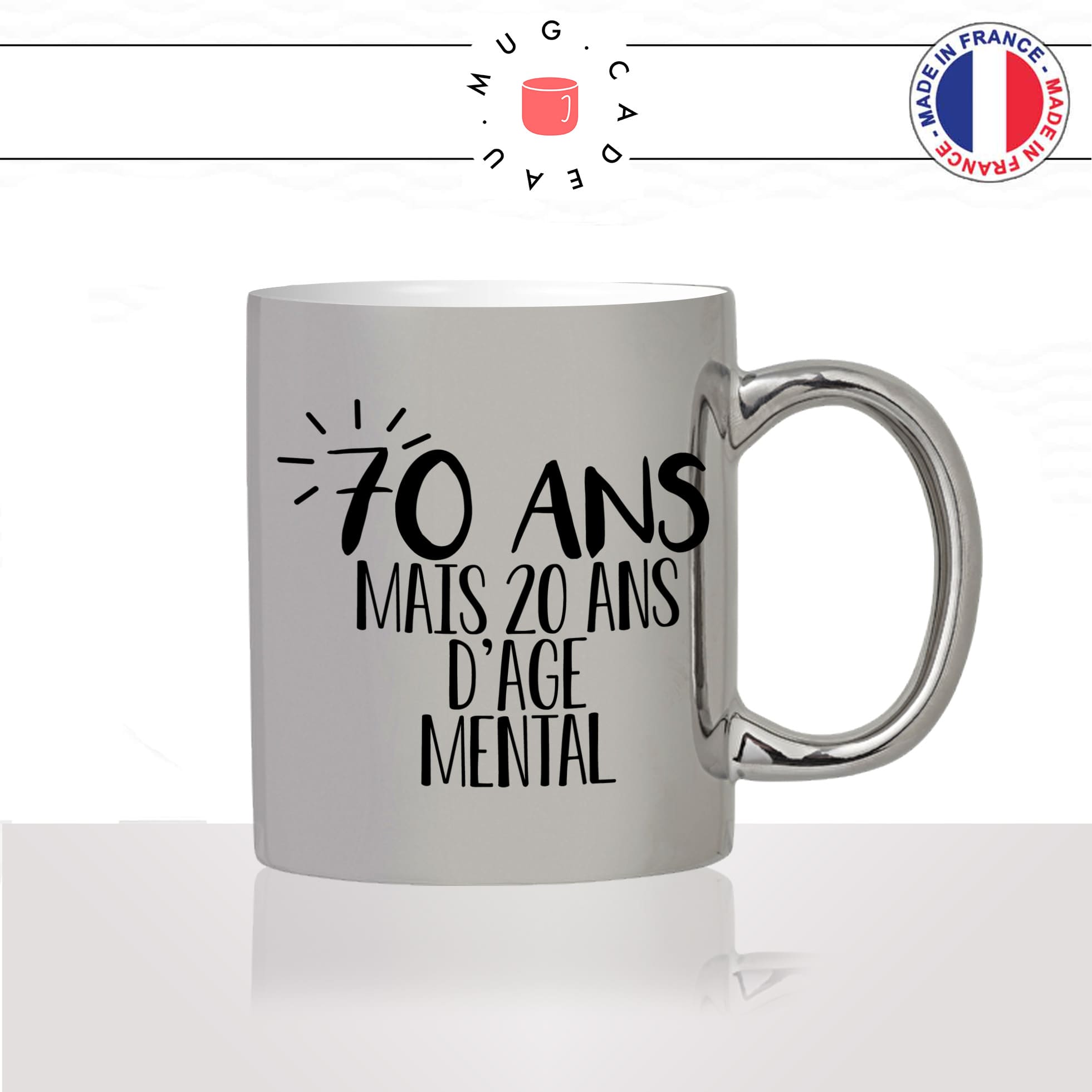 mug-tasse-argent-argenté-silver-anniversaire-20-ans-dage-mental-70-ans-age-personnalisable - unique-idée-cadeau-fun-cool-café-thé2