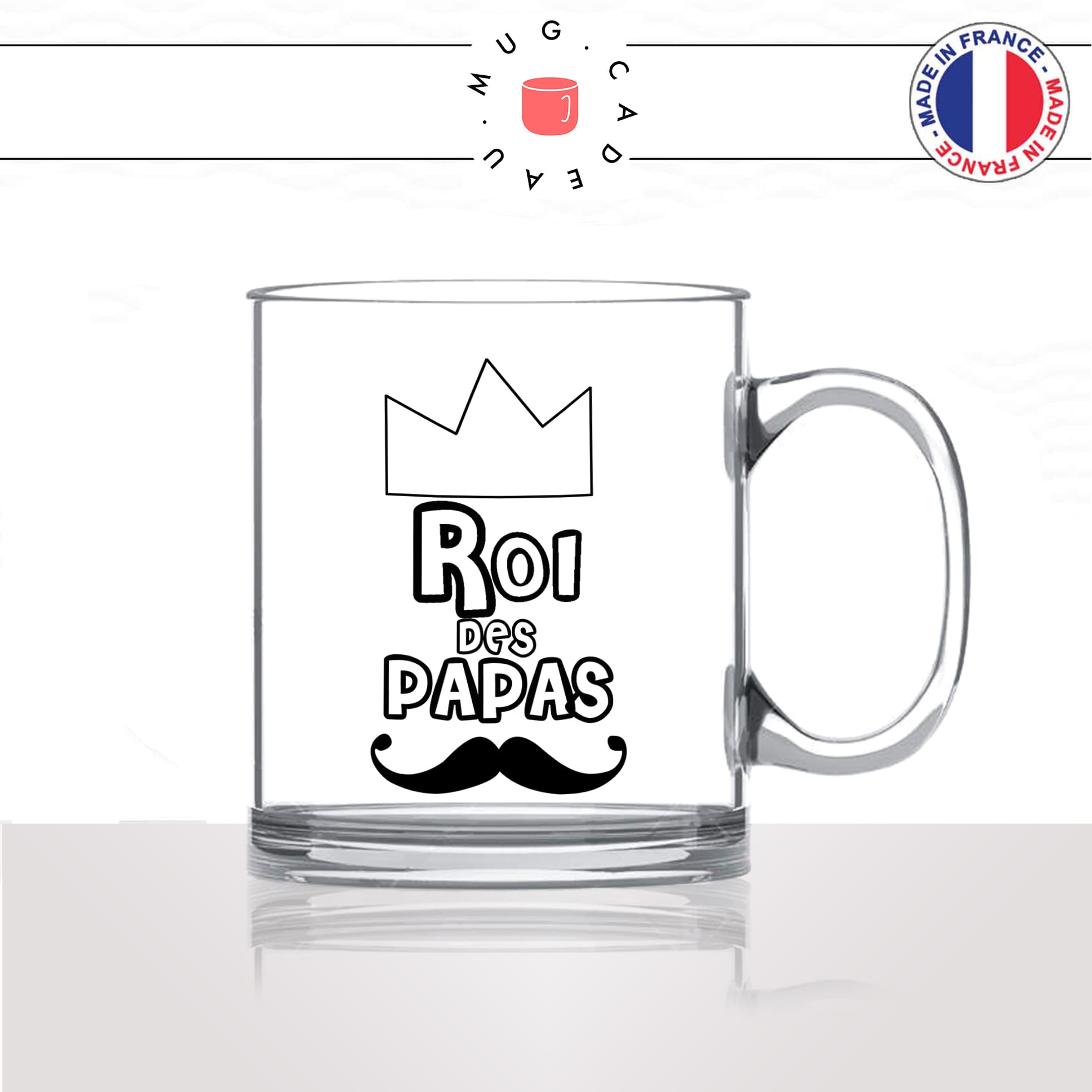 mug-tasse-en-verre-transparent-glass-fete-des-pères-le-roi-des-papa-moustache-couronne-homme-mignon-idée-cadeau-fun-cool-café-thé2