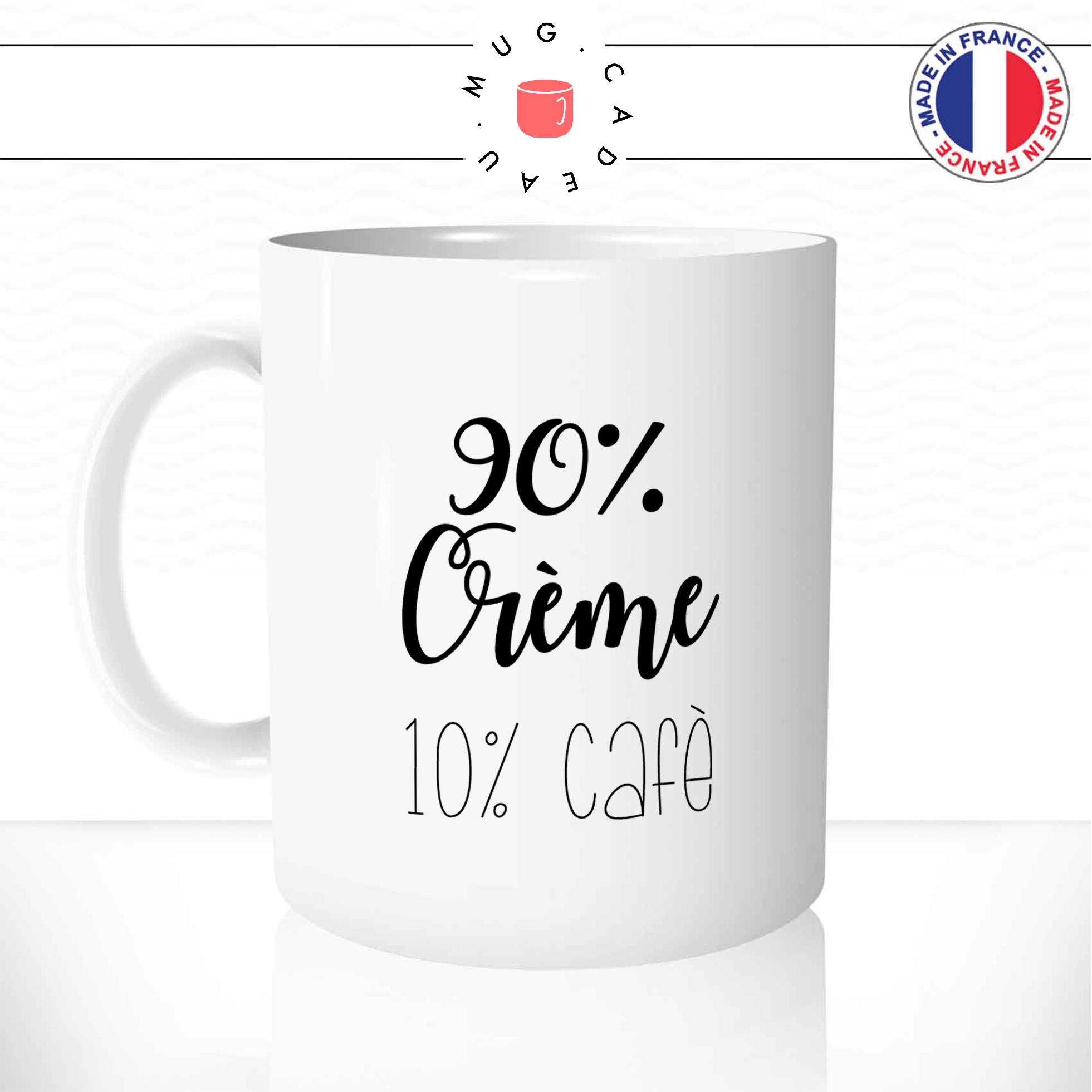 Mug 90% Crème 10% Café