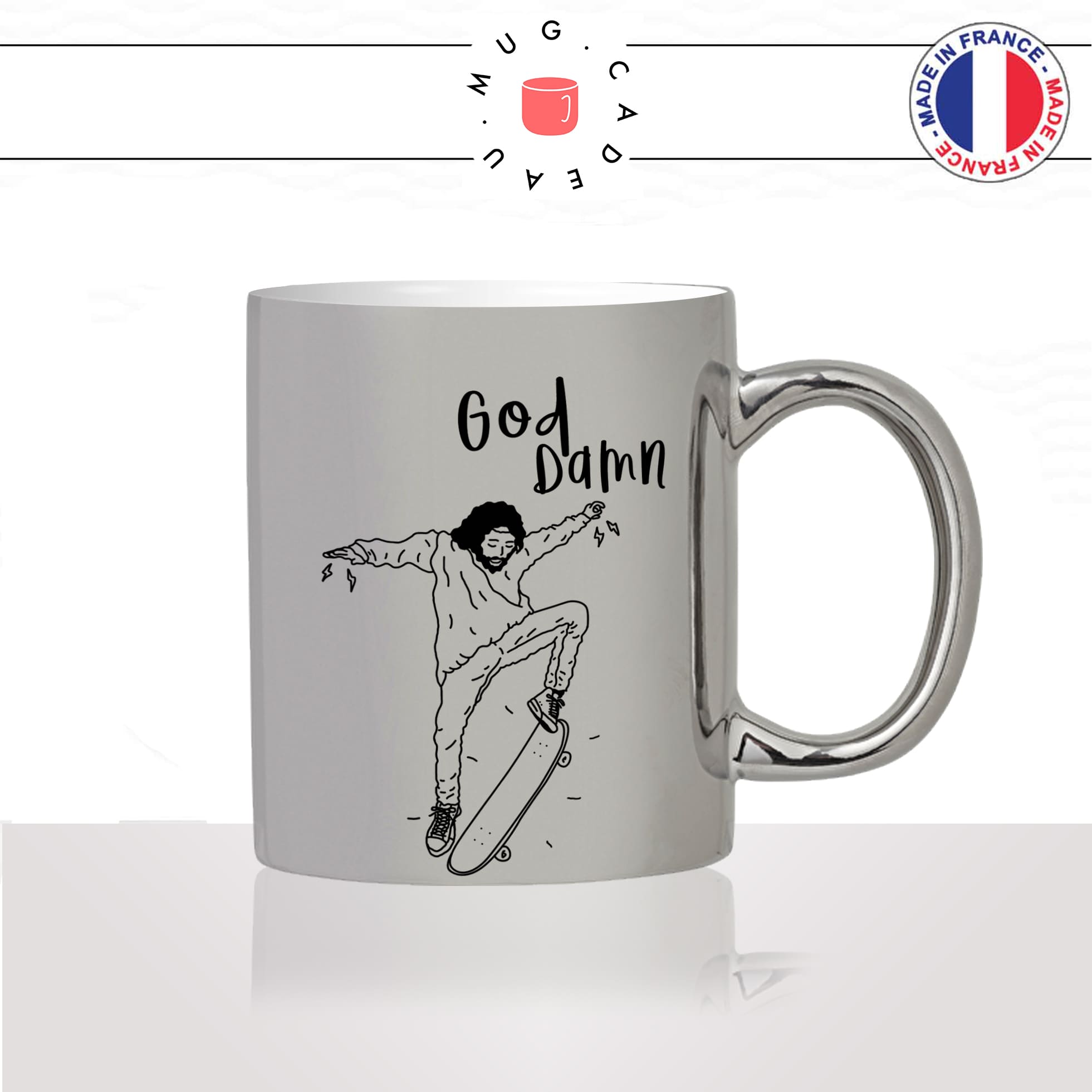 mug-tasse-argent-argenté-silver-dessin-religion-catholique-sport-squate-humour-god-damn-damné-jesus-idée-cadeau-fun-cool-café-thé2