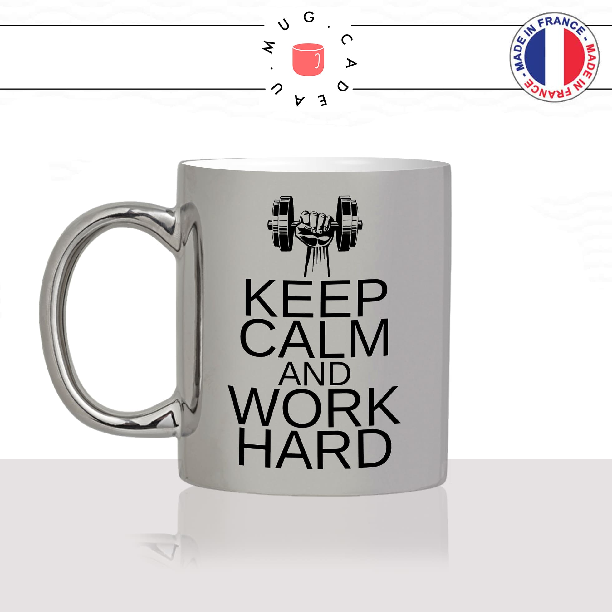 mug-tasse-argent-argenté-silver-keep-calm-and-work-hard-musculation-fitness-bodybuilding-haltère-idée-cadeau-fun-cool-café-thé-original