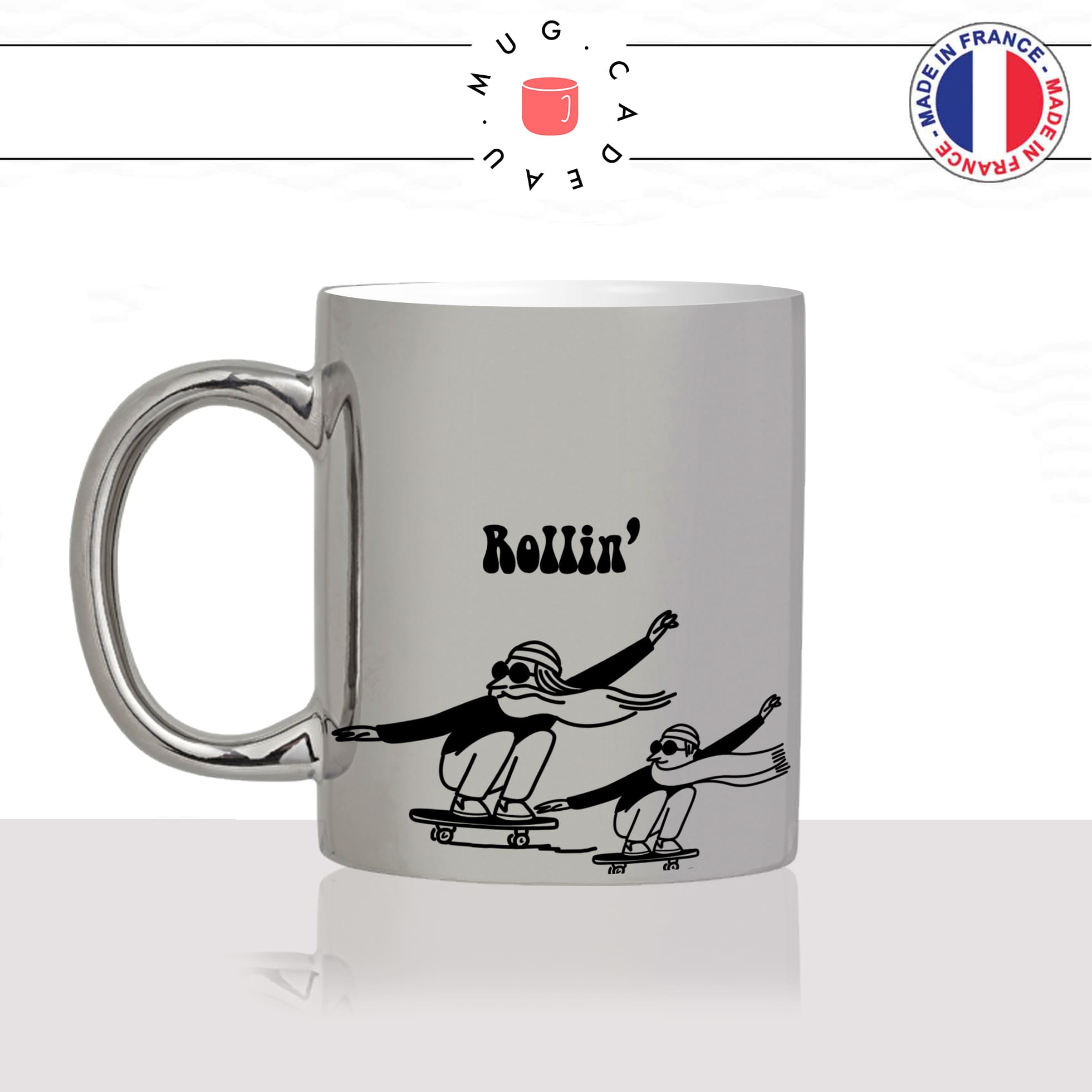 mug-tasse-argent-argenté-silver-rollin-skate-skateur-lunettes-papi-enfant-sport-humour-stylé-idée-cadeau-fun-cool-café-thé-original