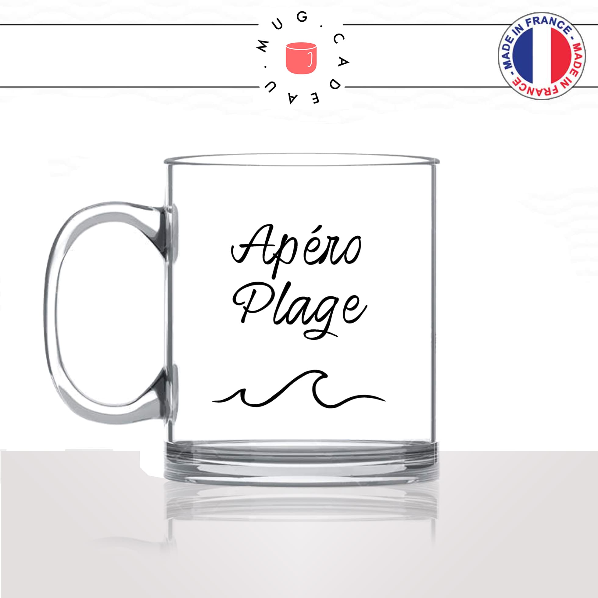 mug-tasse-en-verre-transparent-glass-apéro-plage-vacances-copains-soleil-homme-femme-mer-humour-fun-cool-idée-cadeau-original
