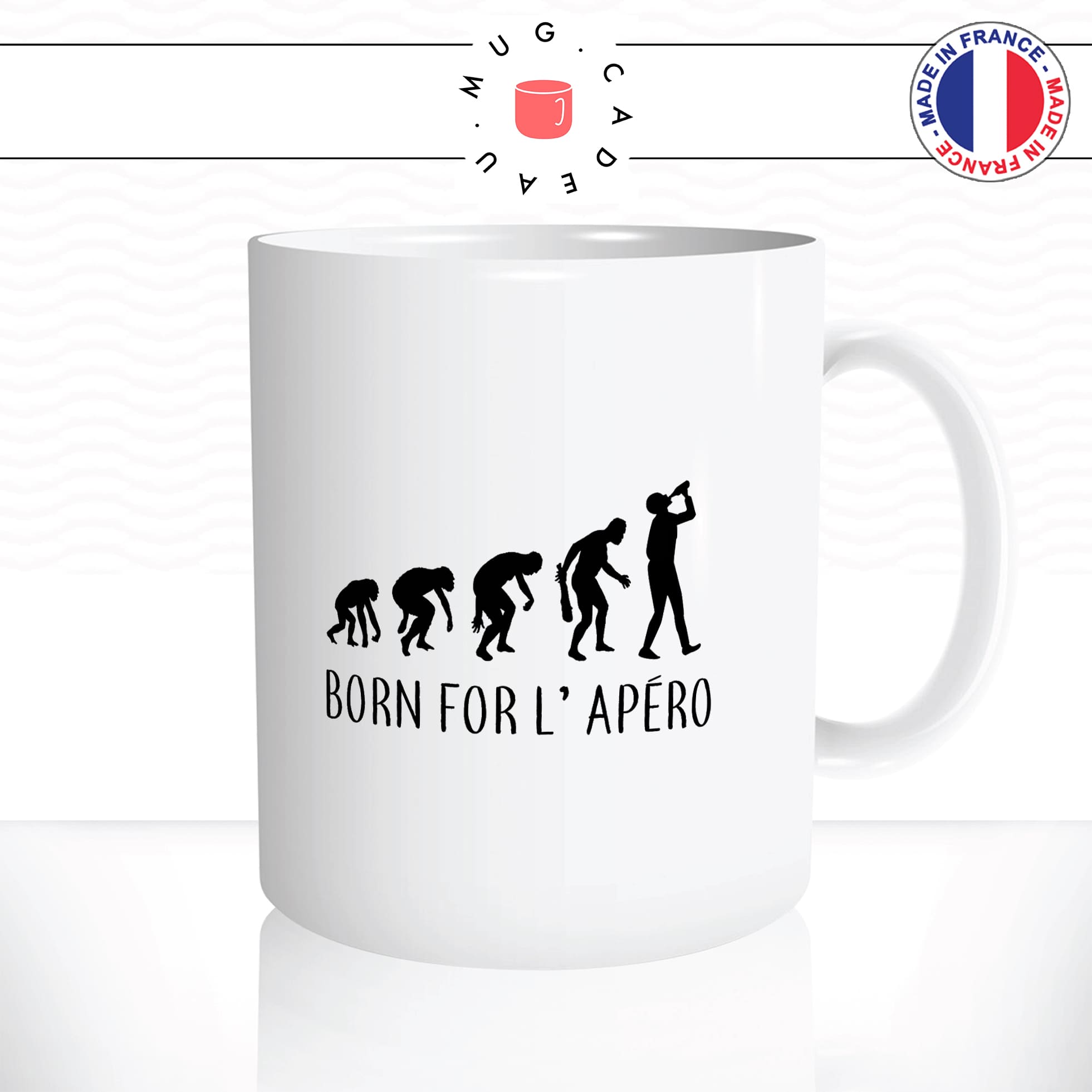 mug-tasse-blanc-unique-born-for-lapéro-evolution-humaine-homme-femme-parodie-humour-fun-cool-idée-cadeau-original-personnalisé2