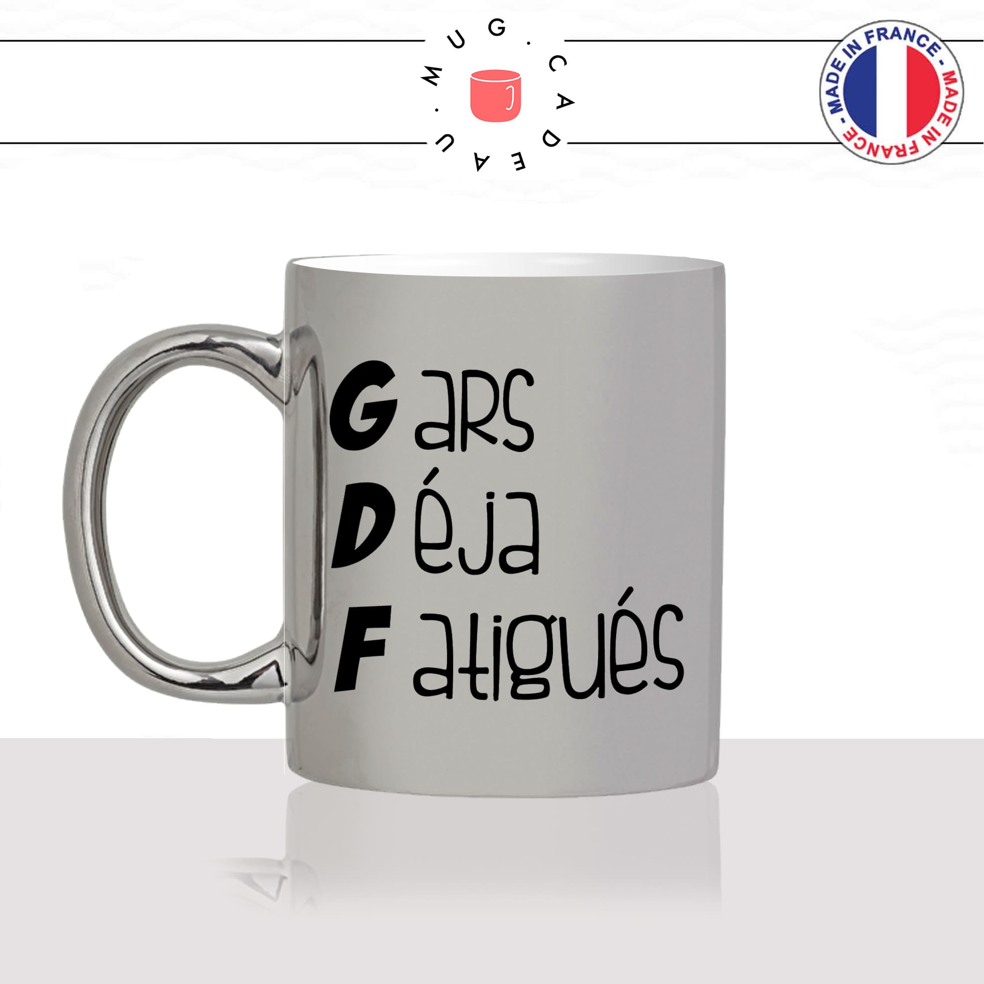 mug-tasse-argenté-argent-gris-silver-gdf-gars-deja-fatigués-metier-collegue-accronyme-homme-femme-humour-fun-cool-idée-cadeau-original