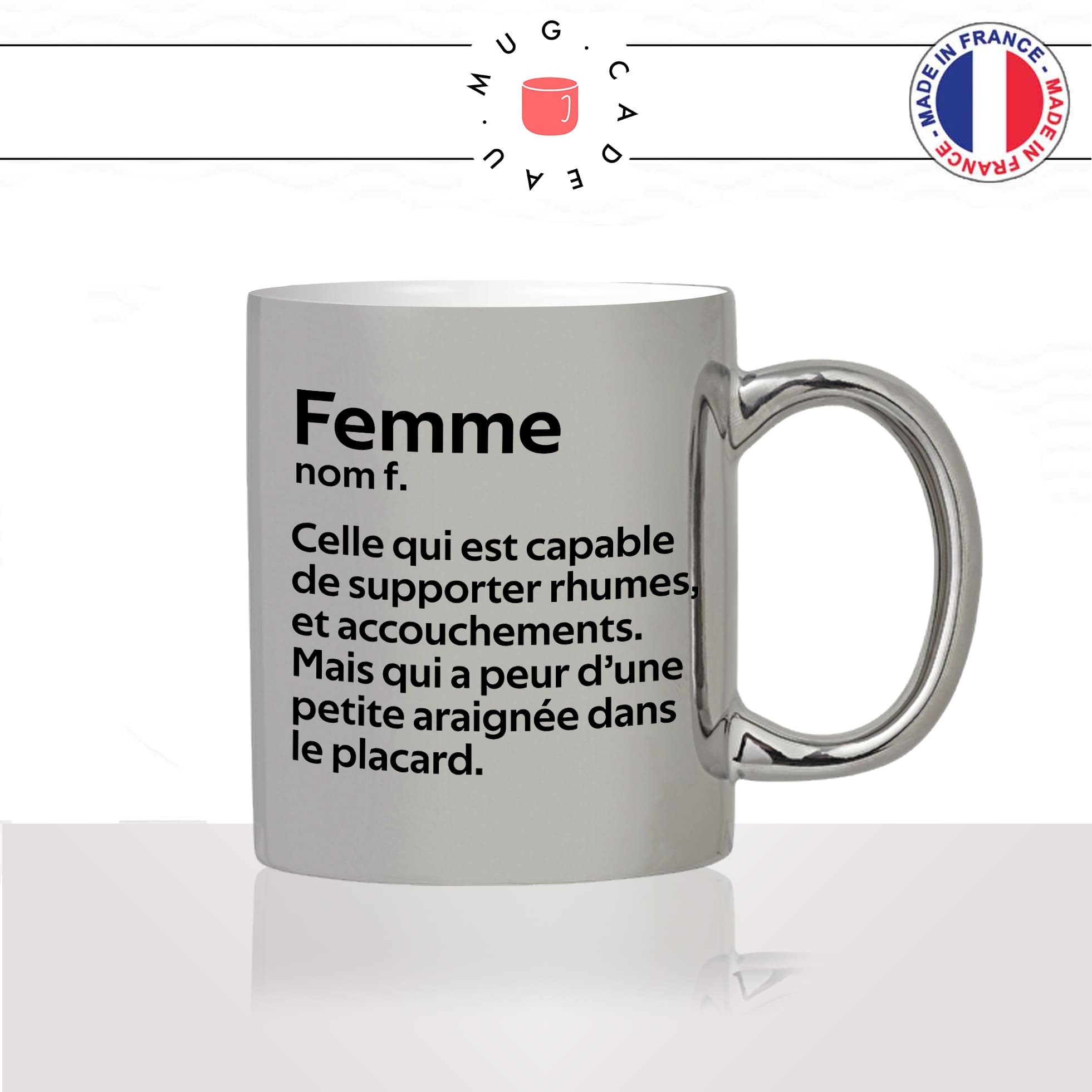 mug-tasse-argenté-argent-gris-silver-femme-définition-forte-rhume-accouchement-peur-des-araignées-insectes-phobie-humour-fun-idée-cadeau2