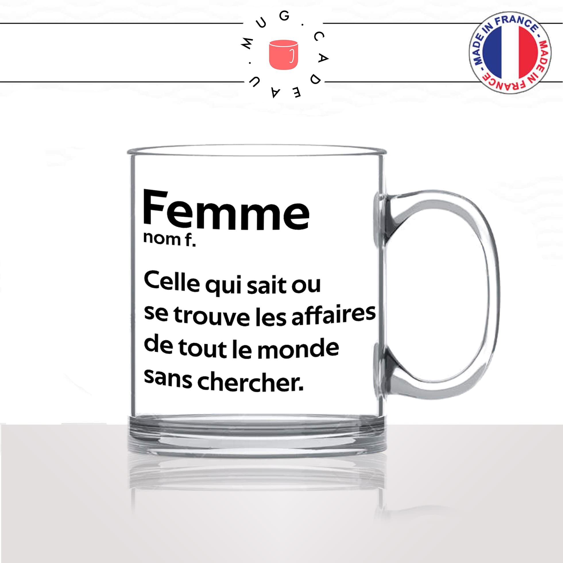 mug-tasse-en-verre-transparent-glass-femme-définition-trouve-toutes-les-affaire-cherche-range-couple-maman-humour-fun-idée-cadeau-original2