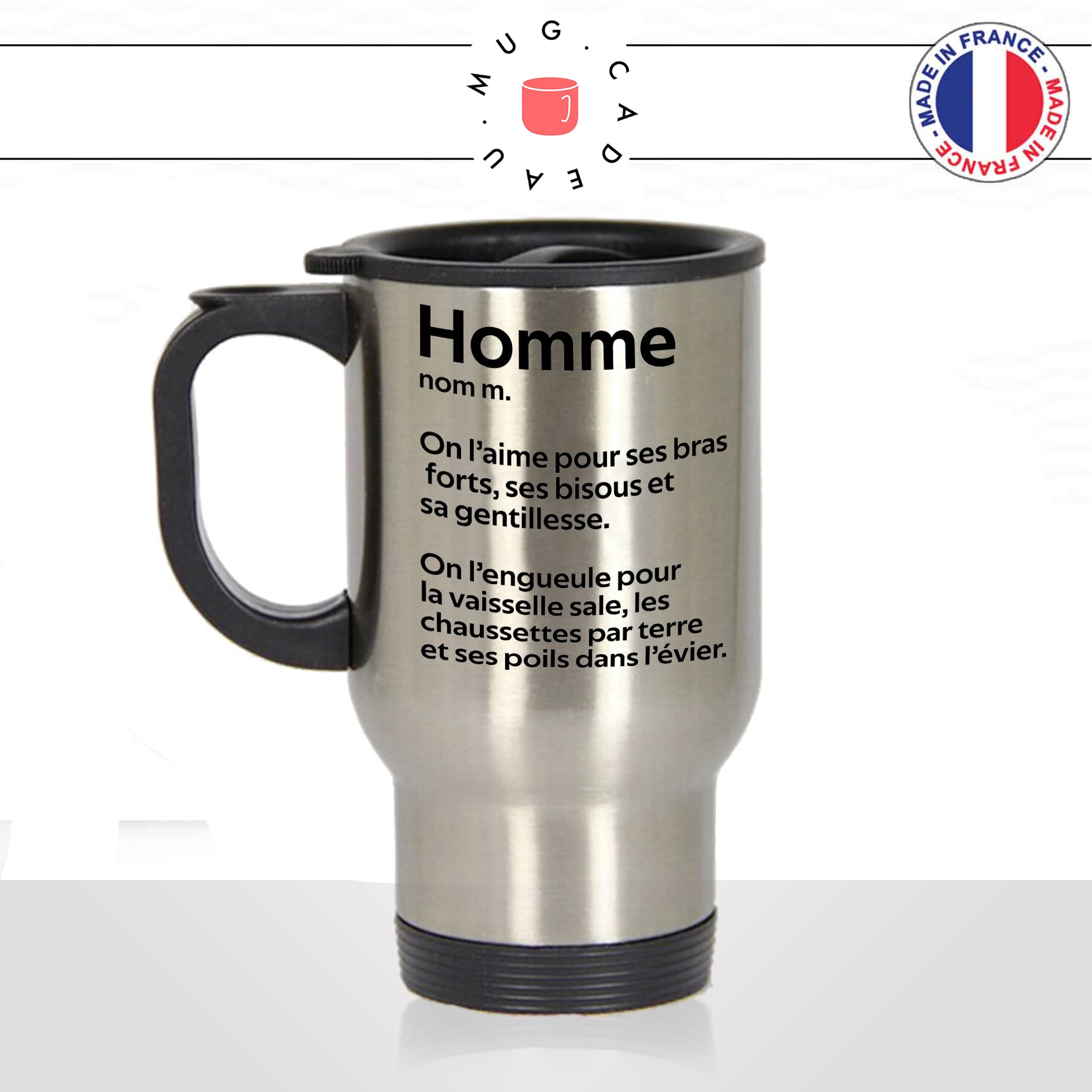 mug-tasse-thermos-isotherme-voyage-homme-définition-qualité-défaut-on-laime-vaisselle-sale-bras-forts-couple-humour-fun-idée-cadeau