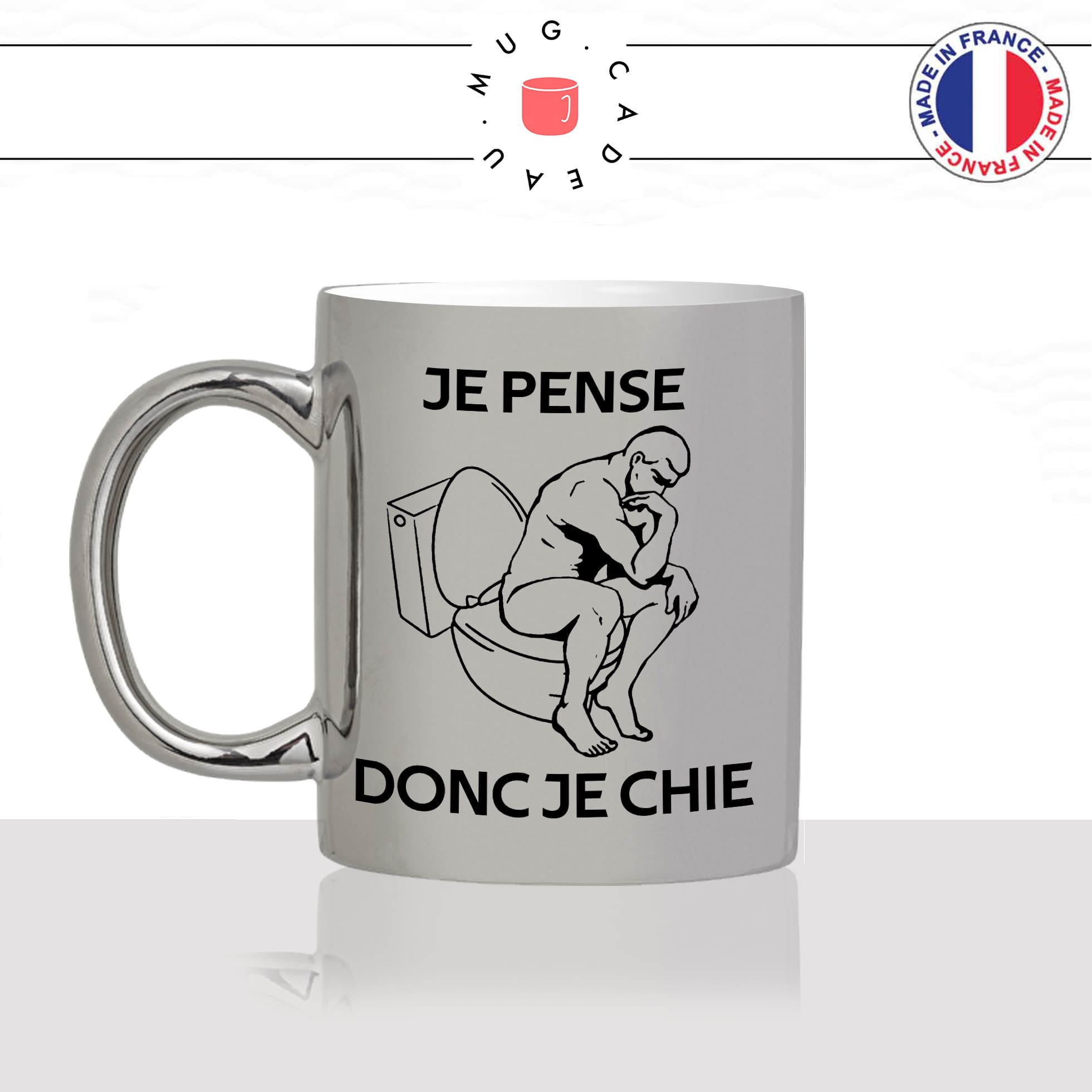 mug-tasse-argenté-argent-gris-silver-je-pense-donc-je-chie-le-penseur-de-rodin-toilettes-homme-caca-mec-couple-humour-fun-idée-cadeau