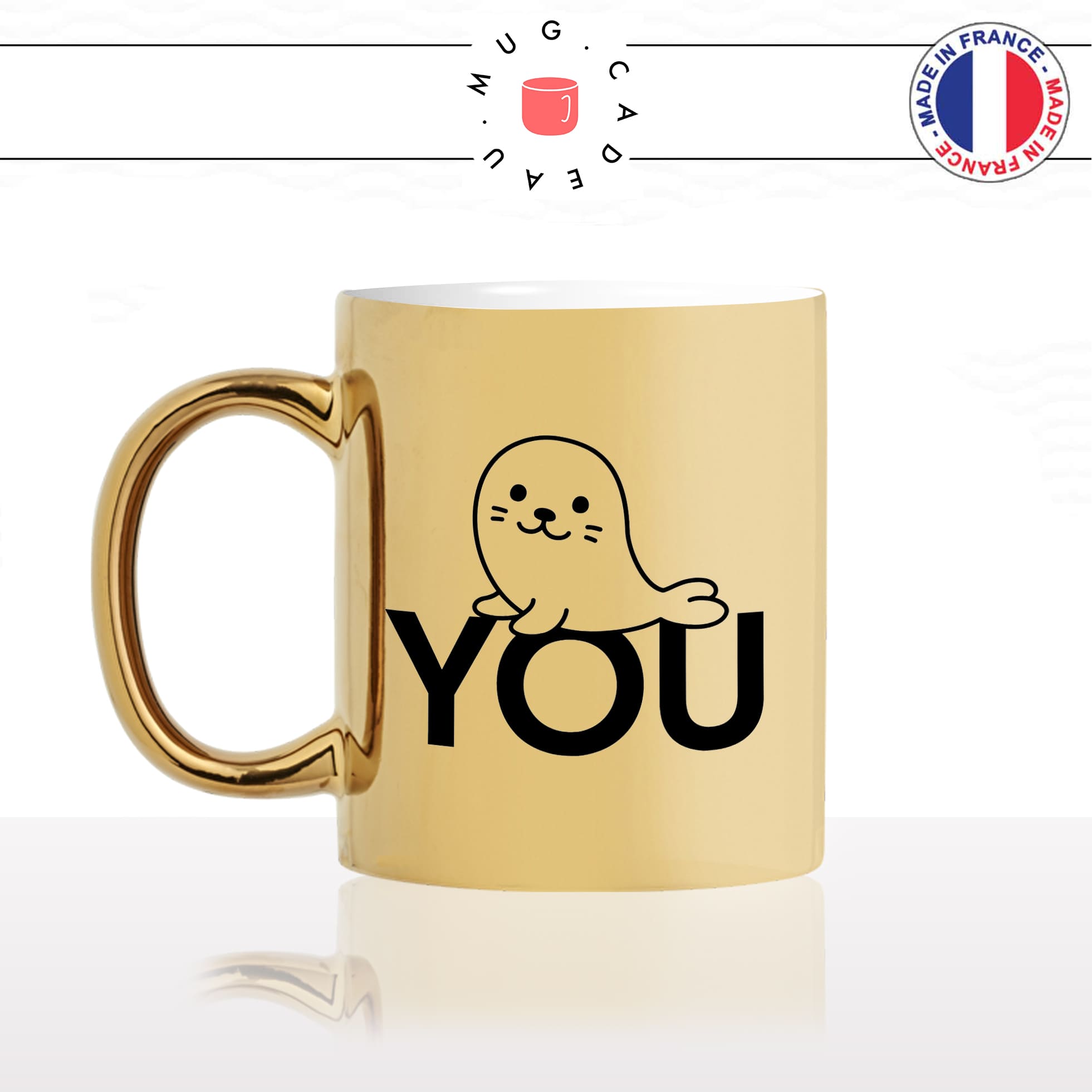 mug-tasse-or-doré-gold-phoque-you-dessin-animal-fuck-u-insulte-mignon-humour-fun-idée-cadeau-originale-cool