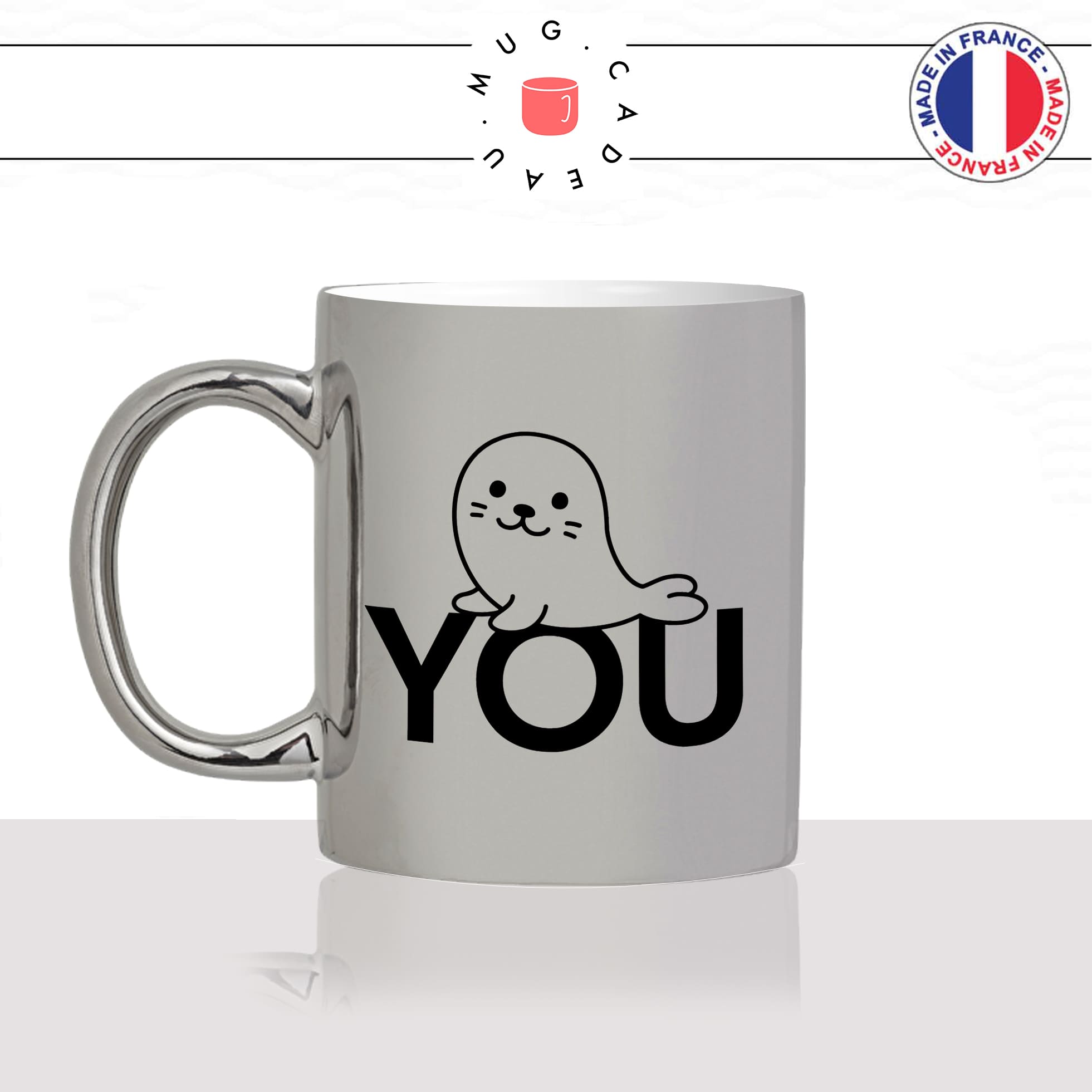mug-tasse-argenté-argent-gris-silver-phoque-you-dessin-animal-fuck-u-insulte-mignon-humour-fun-idée-cadeau-originale-cool