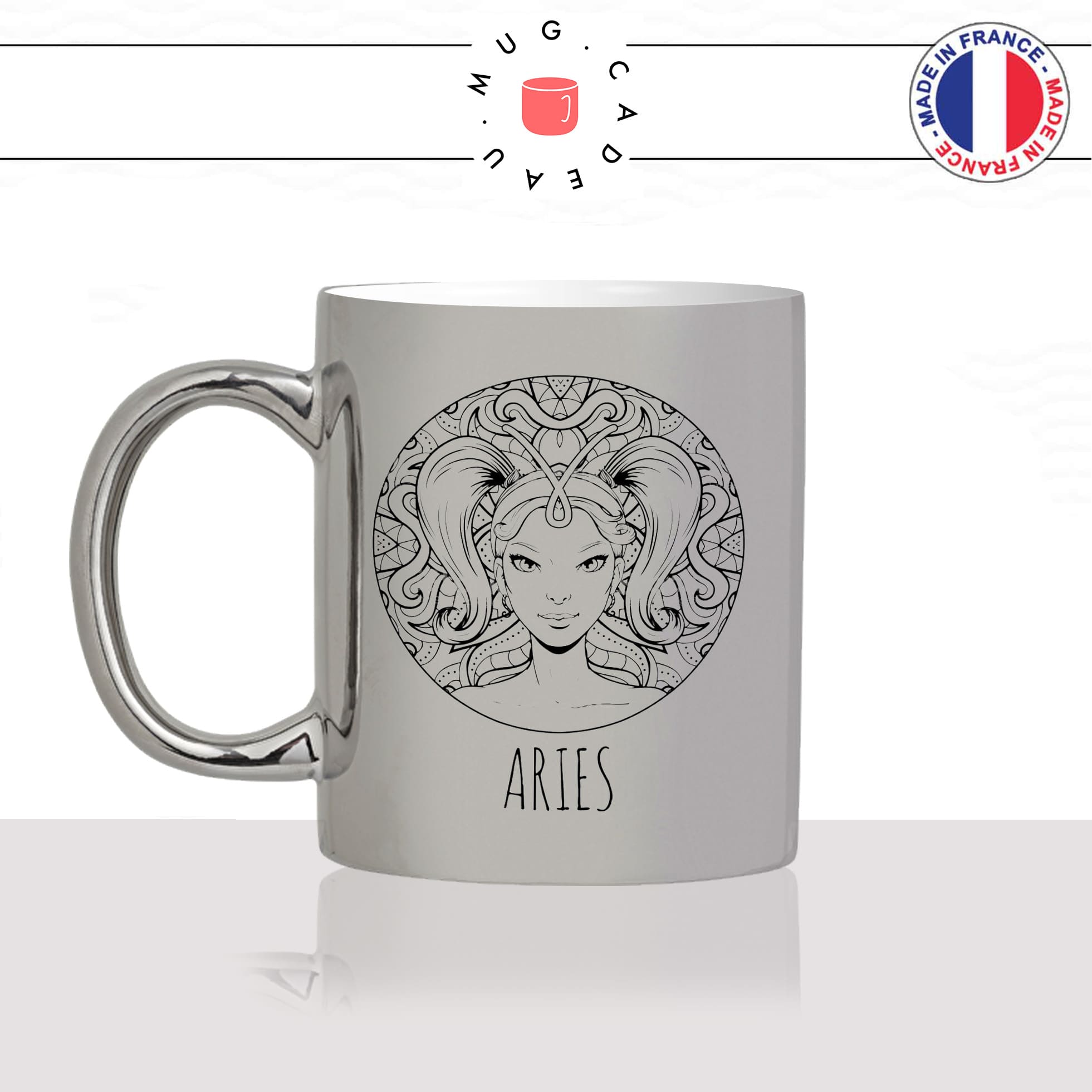 mug-tasse-argenté-argent-gris-silver-signe-astrologique-astro-horoscope-belier-dessin-femme-mignon-aries-fun-idée-cadeau-originale-personnalisé
