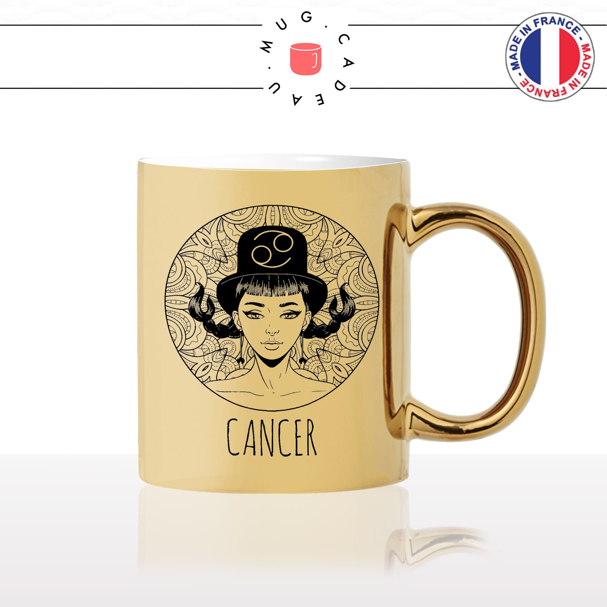 mug-tasse-or-doré-gold-signe-astrologique-astro-horoscope-cancer-dessin-femme-mignon-fun-idée-cadeau-originale-personnalisé2-min
