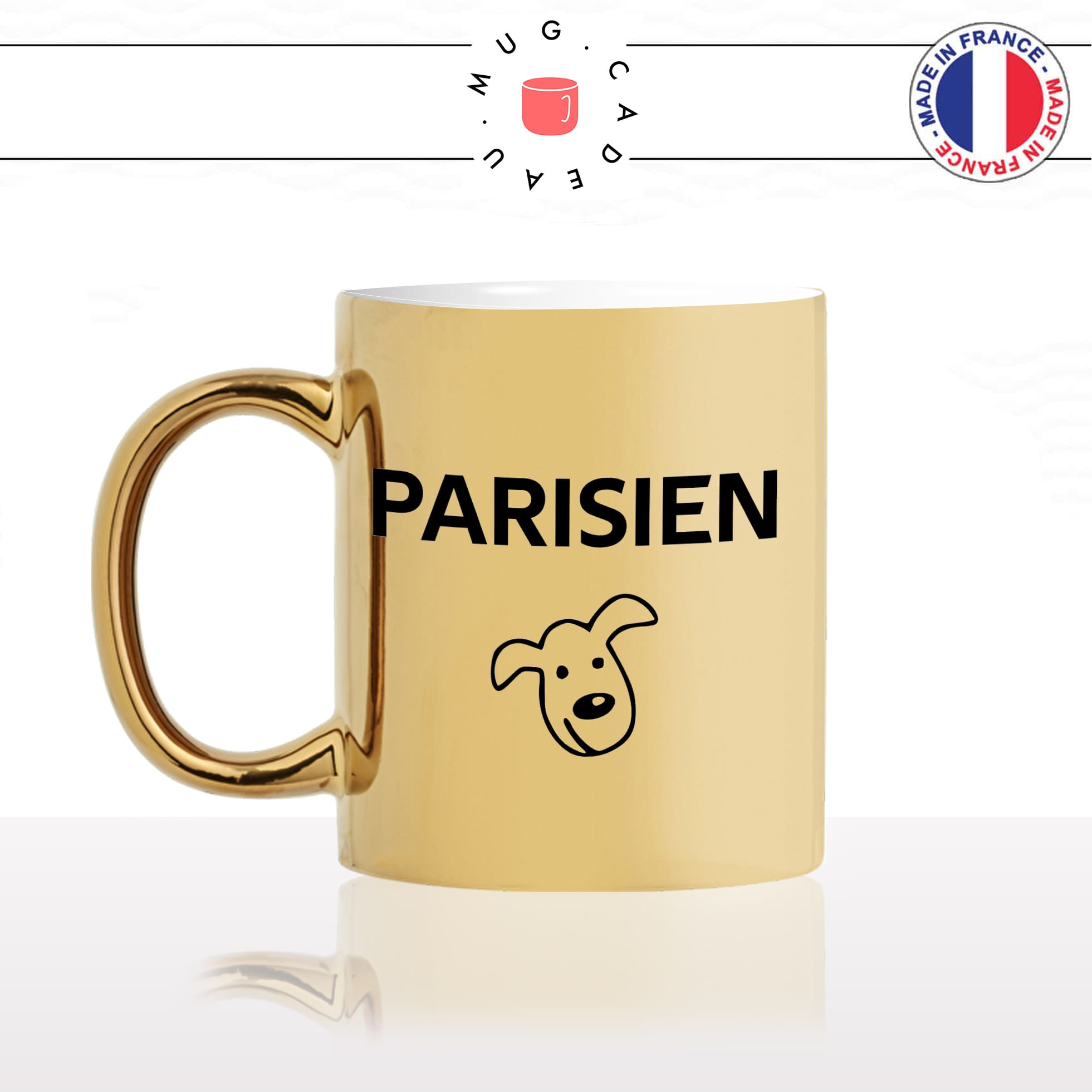 mug-tasse-or-gold-doré-brillant-parisien-tete-de-chien-parigot-tete-de-veau-citation-paris-francais-france-humour-idée-cadeau-originale-fun-unique