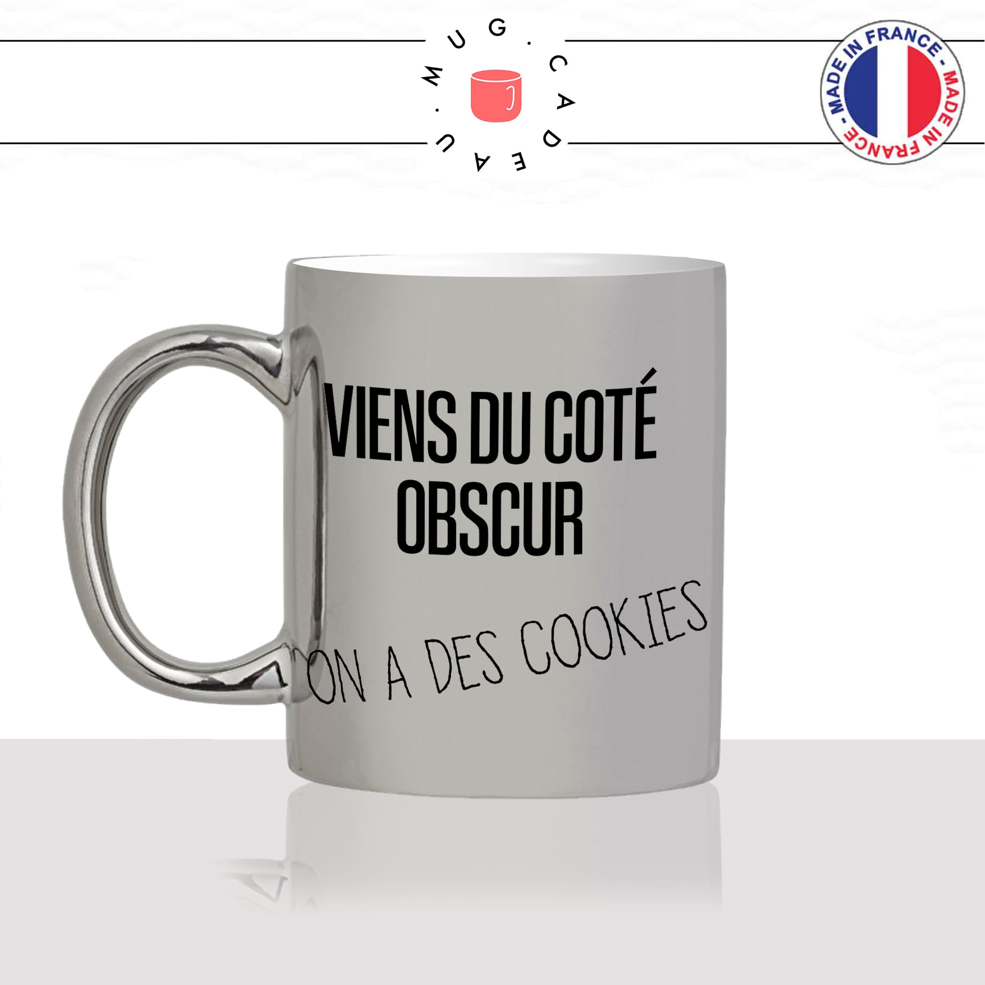 mug-tasse-argent-argenté-silver-gris-viens-du-coté-obscur-on-a-des-cookies-gouter-starwars-film-parodie-humour-idée-cadeau-originale-fun-unique