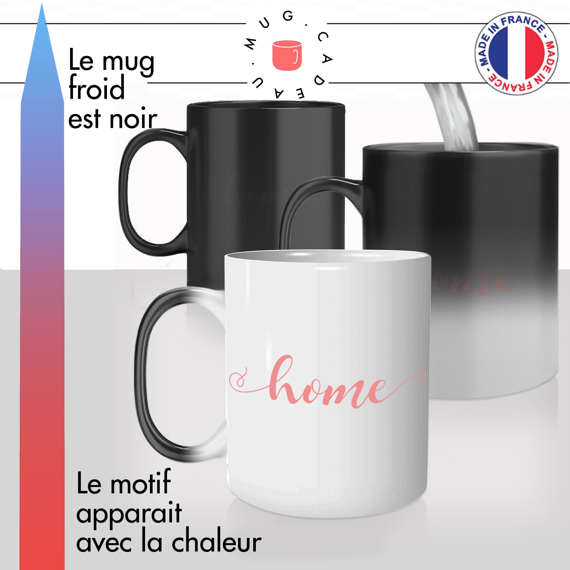 mug magique thermoréactif thermo chauffant citation mot heureux home maison cremaillere idée cadeau fun cool original