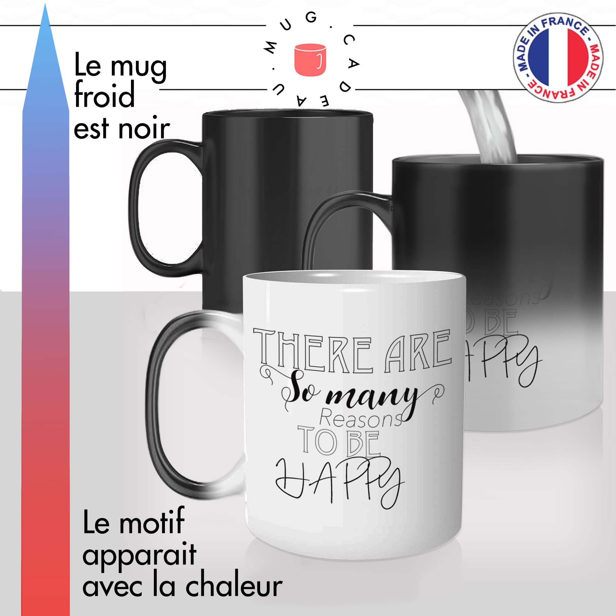 mug magique thermoréactif thermo chauffant citation bonheur positive habby personnalisable idée cadeau fun cool original