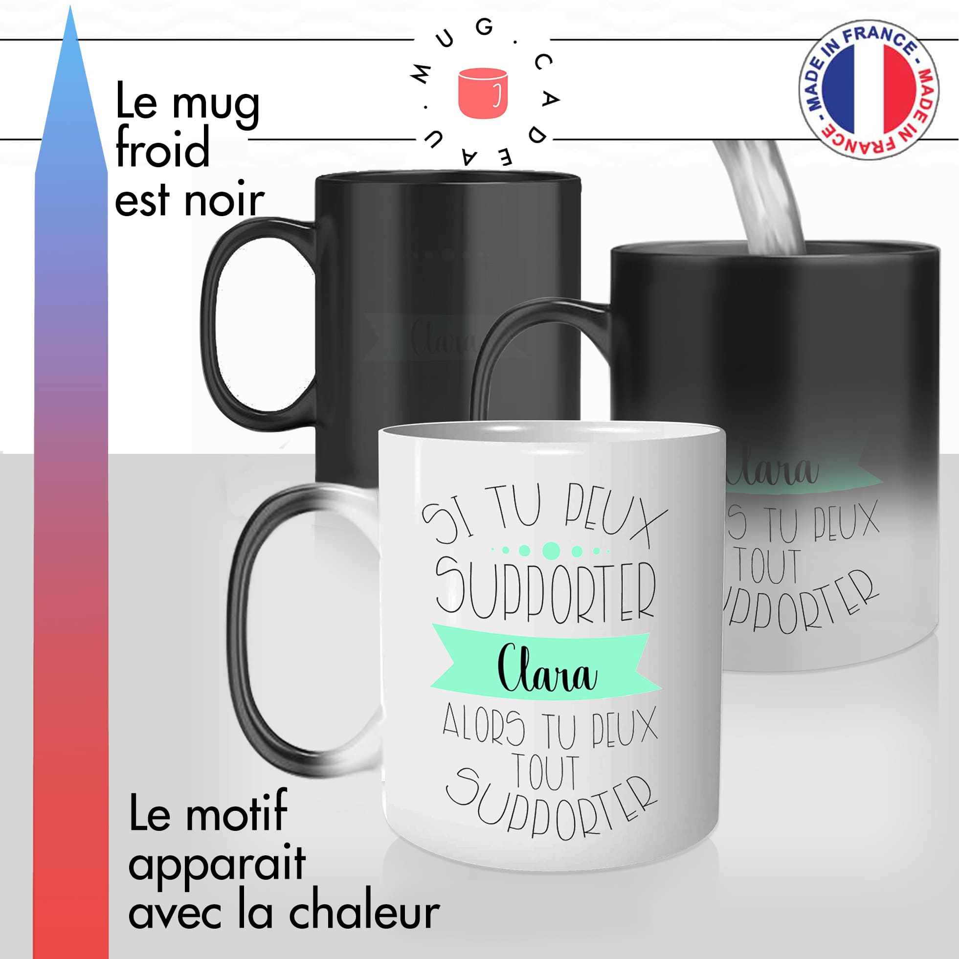 mug magique thermoréactif thermo chauffant personnalisé si tu peux supporter prenom personnalisable soeur copine fun idée cadeau original