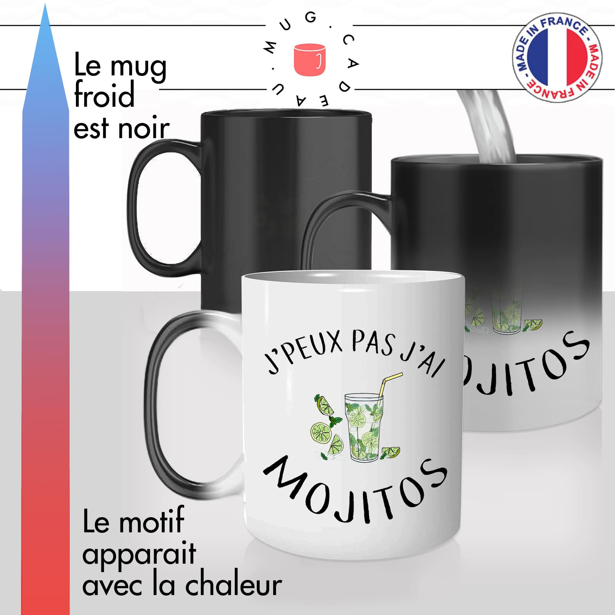mug magique thermoréactif thermo chauffant personnalisé jpeux pas jai mojitos citron rhum menthe apéro cocktail idée cadeau fun original