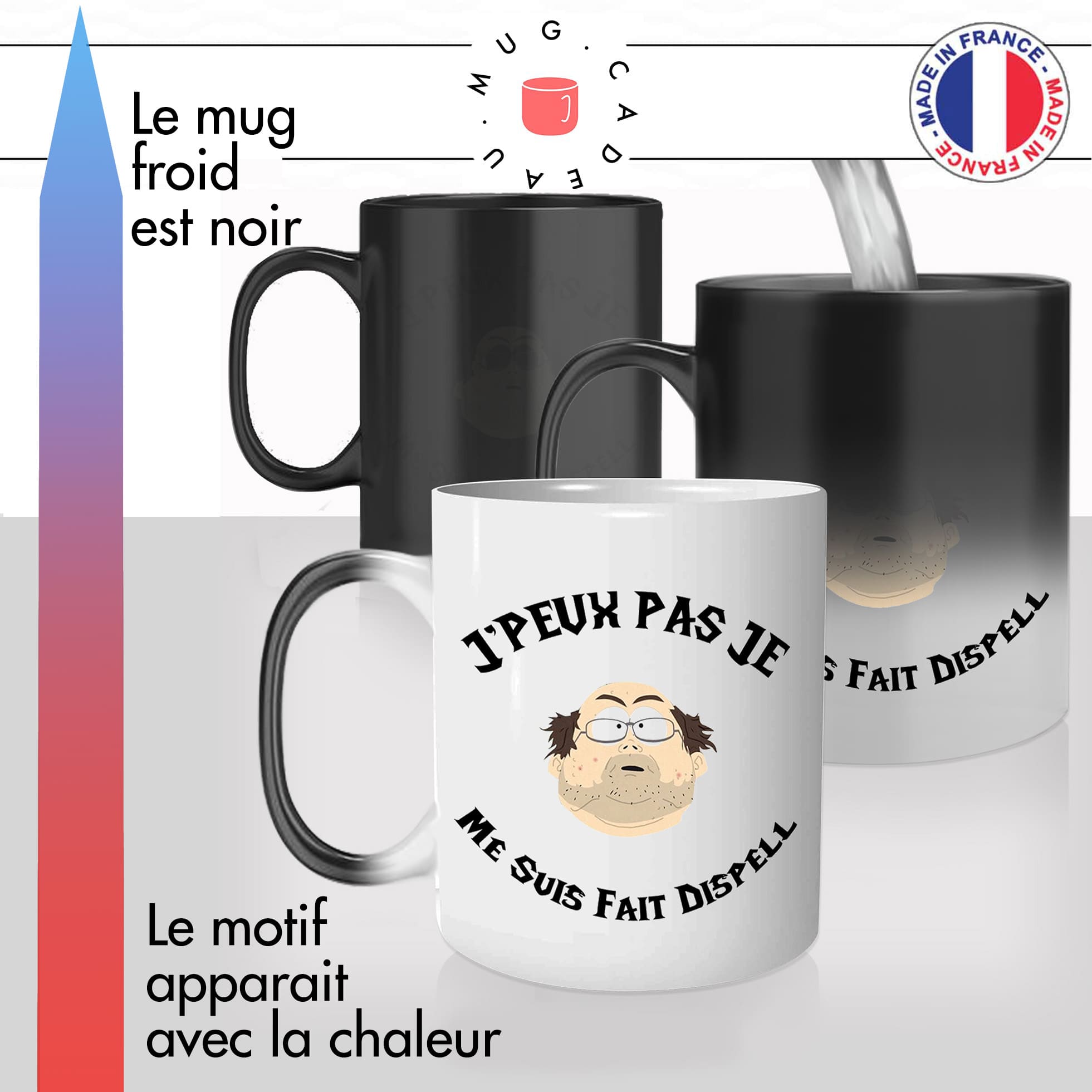mug magique thermoréactif thermo chauffant personnalisé jpeux pas gamer dispeel gaming jeux video idée cadeau fun original