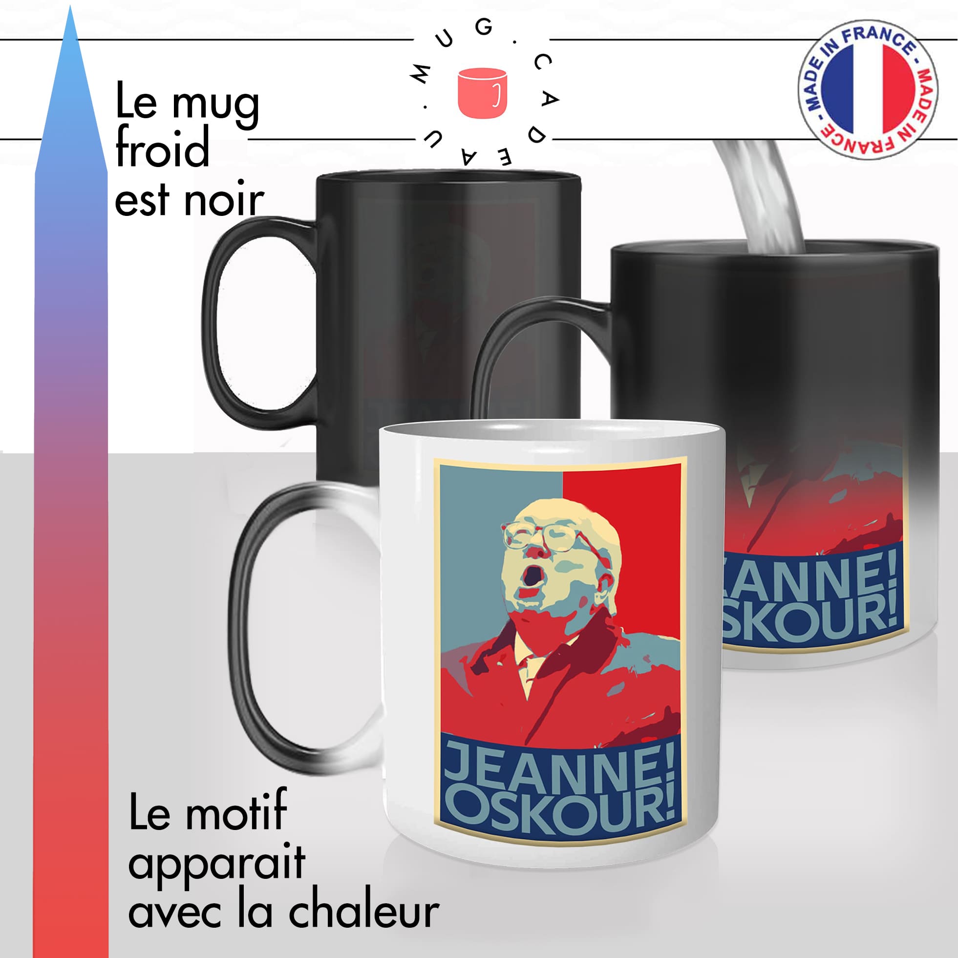mug magique thermoréactif thermo chauffant personnalisé propagande jean marie lepen jeanne oskour meme fn francaise france idée cadeau