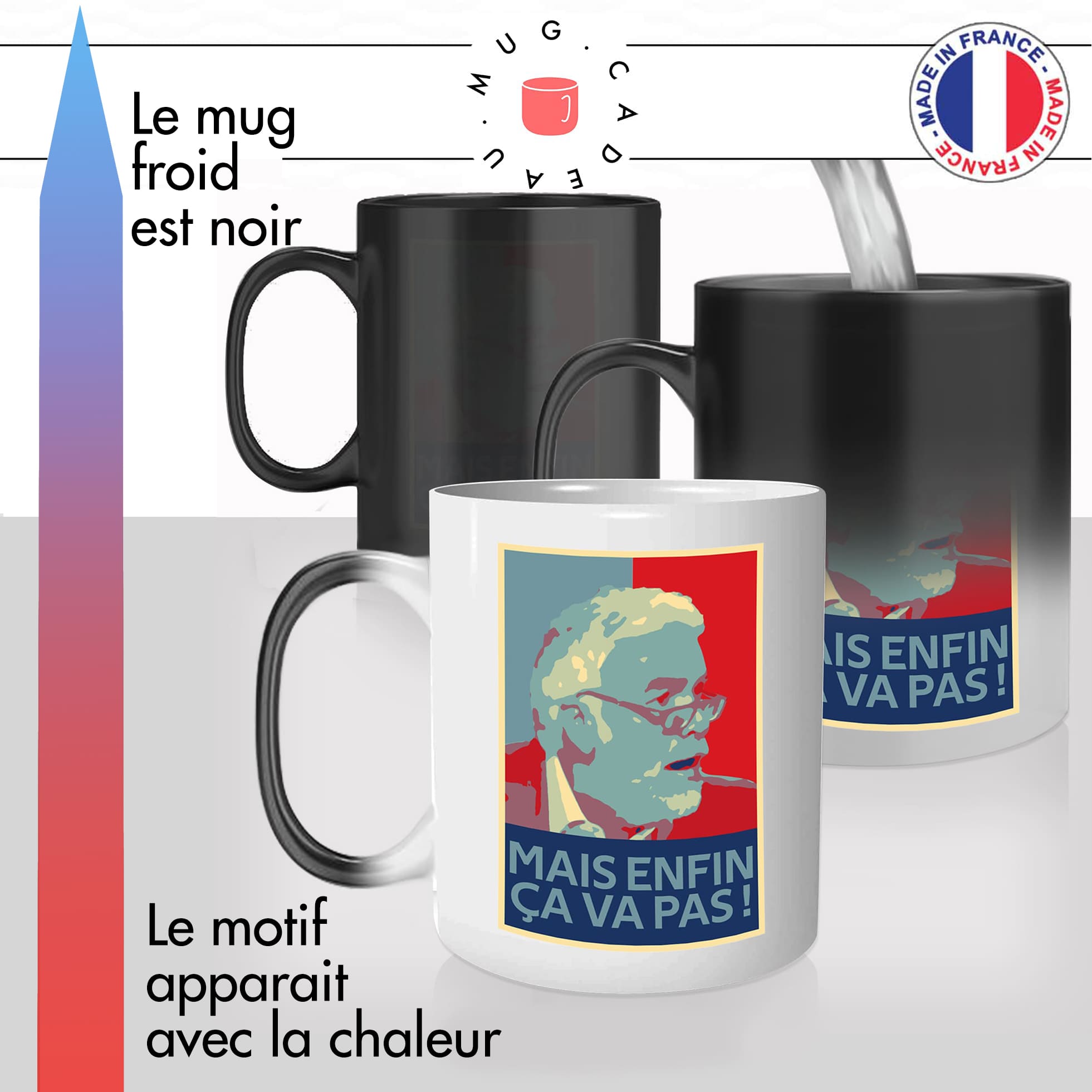 mug magique thermoréactif thermo chauffant personnalisé propagande mais enfin ca va pas meme pascal praud francaise france idée cadeau