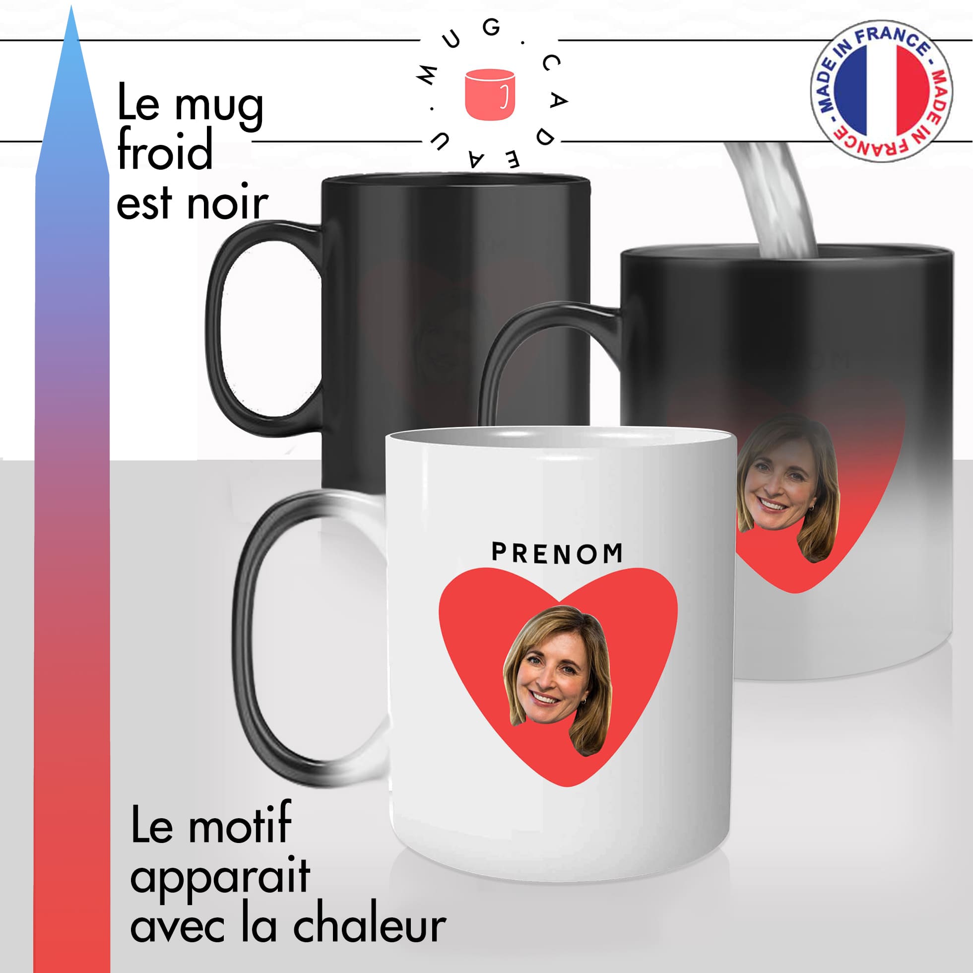 Mug Visage Personnalisable - Femmes personnalisable - Mug-Cadeau