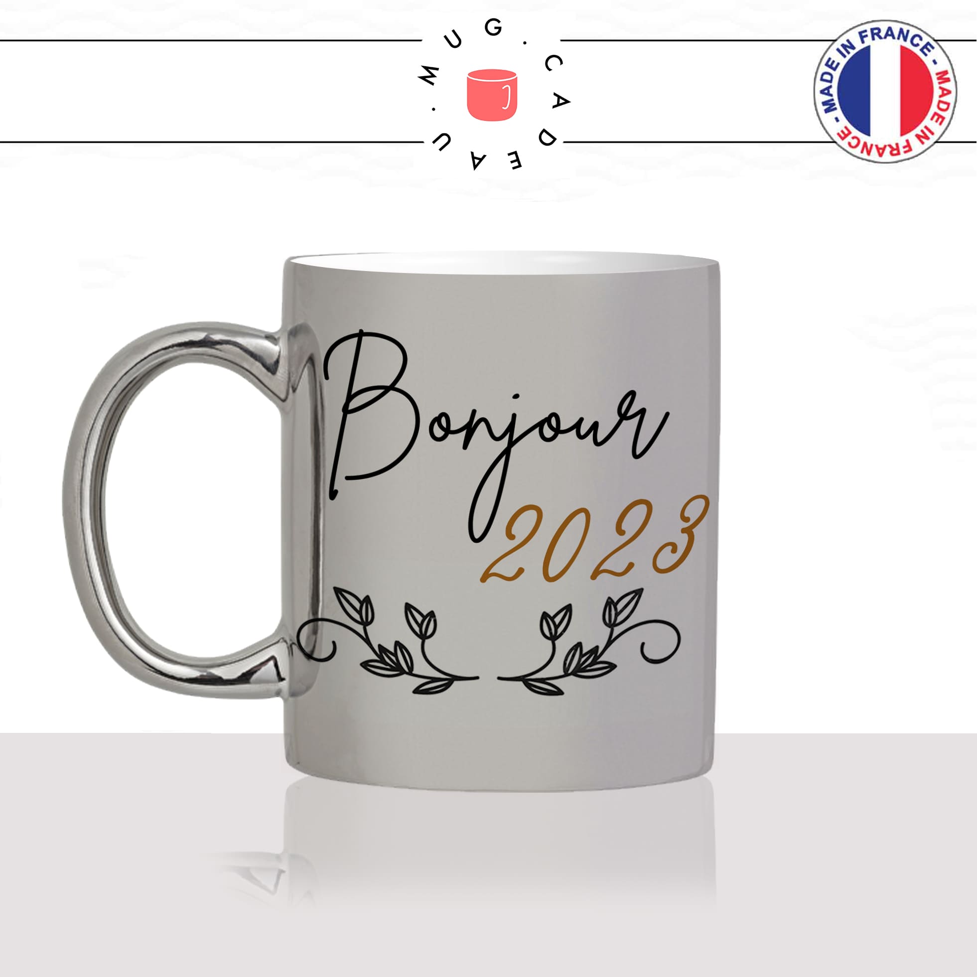mug-tasse-argent-brillant-cadeau-bonjour-2023-nouvel-an-bonne-année-janvier-2024-hello-hiver-résolution-café-thé-personnalisé-personnalisable