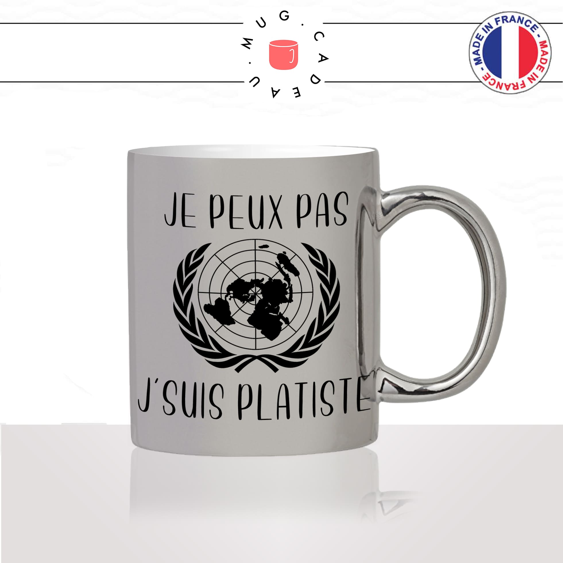 mug-tasse-argent-argenté-gris-silver-je-peux-pas-platiste-terre-plate-logo-complot-complotiste-humour-idée-cadeau-originale2
