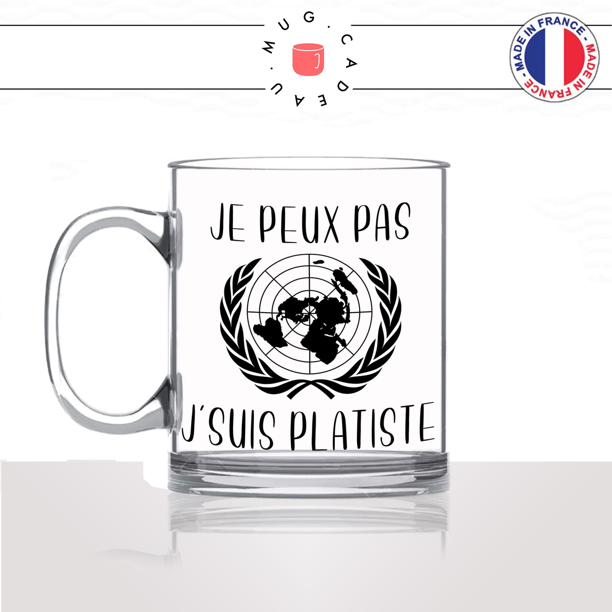 mug-tasse-en-verre-pinte-biere-je-peux-pas-platiste-terre-plate-logo-complot-complotiste-humour-idée-cadeau-originale