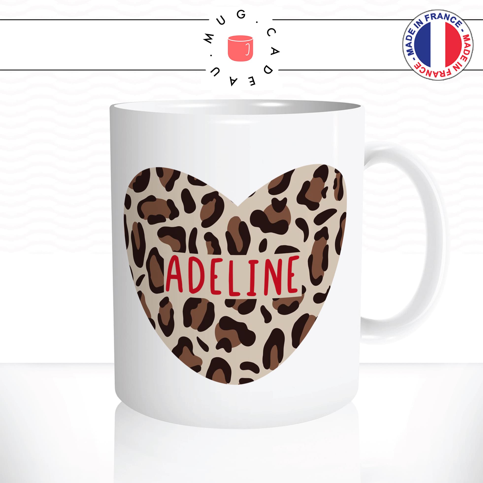 mug-cadeau-personnalise-prenom-adeline-coeur-leopard