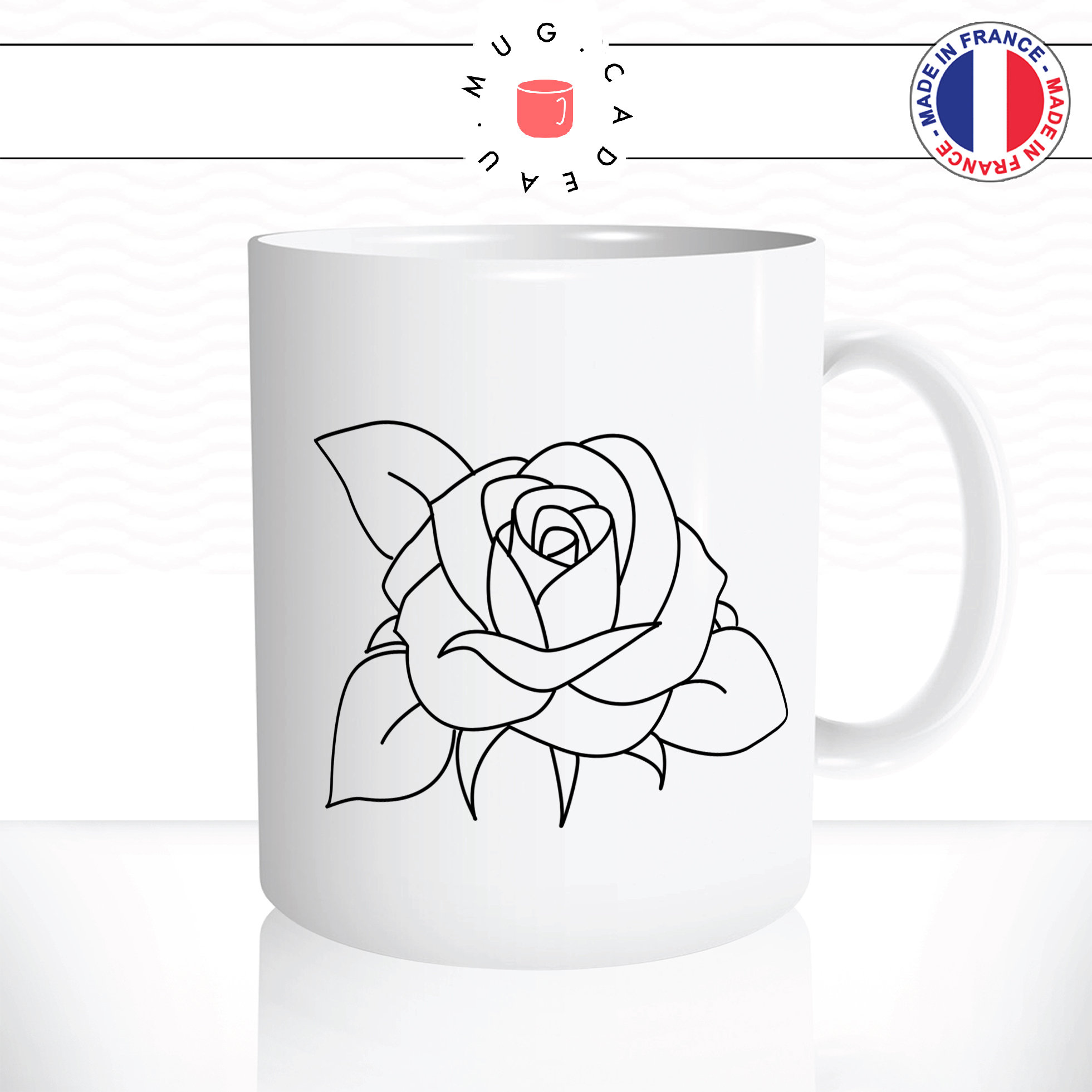 mug-tasse-ref23-fleur-dessin-traits-fins-noir-simple-cafe-the-mugs-tasses-personnalise-anse-droite