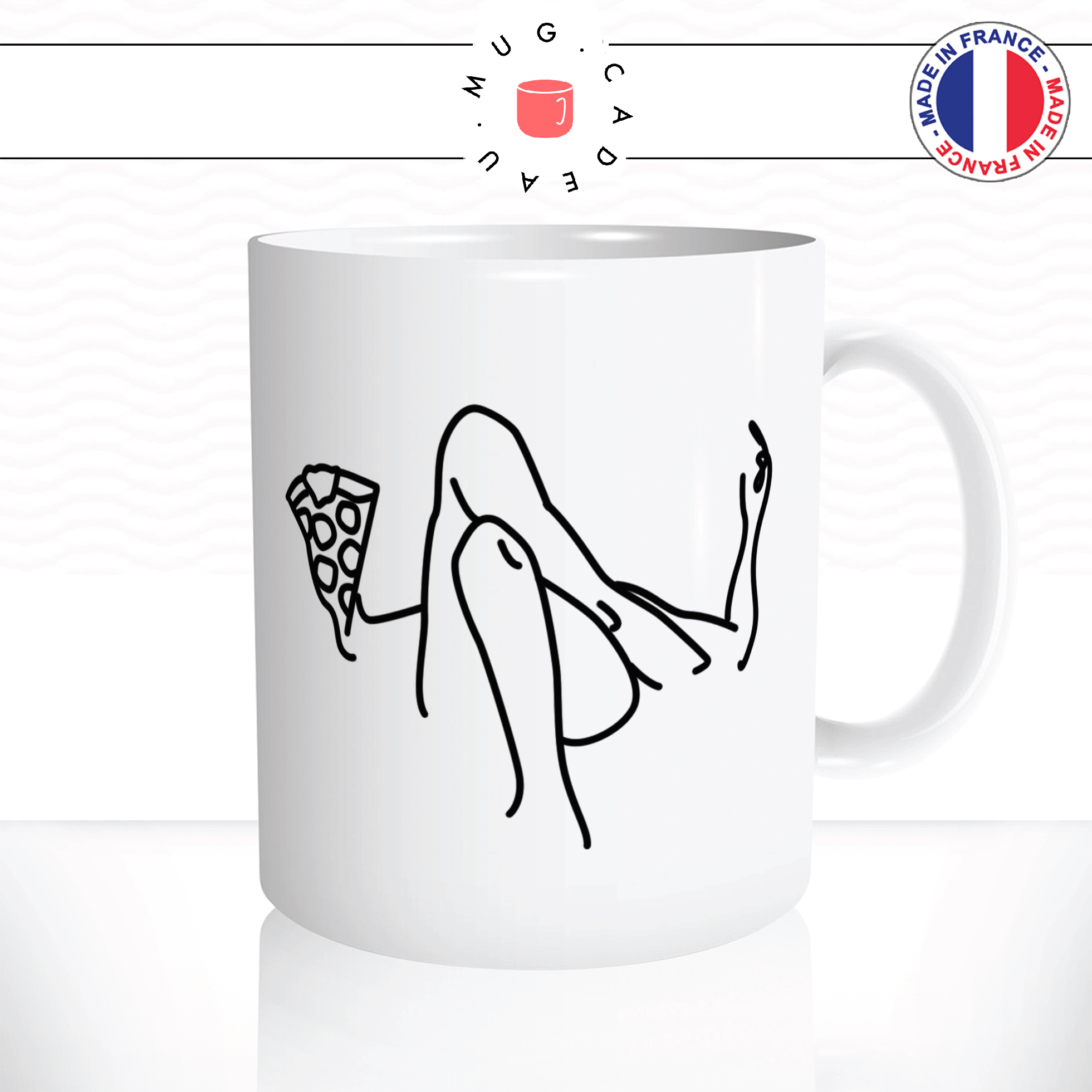 mug-tasse-ref33-food-pizza-femme-allongée-dessin-contours-cafe-the-mugs-tasses-personnalise-anse-droite