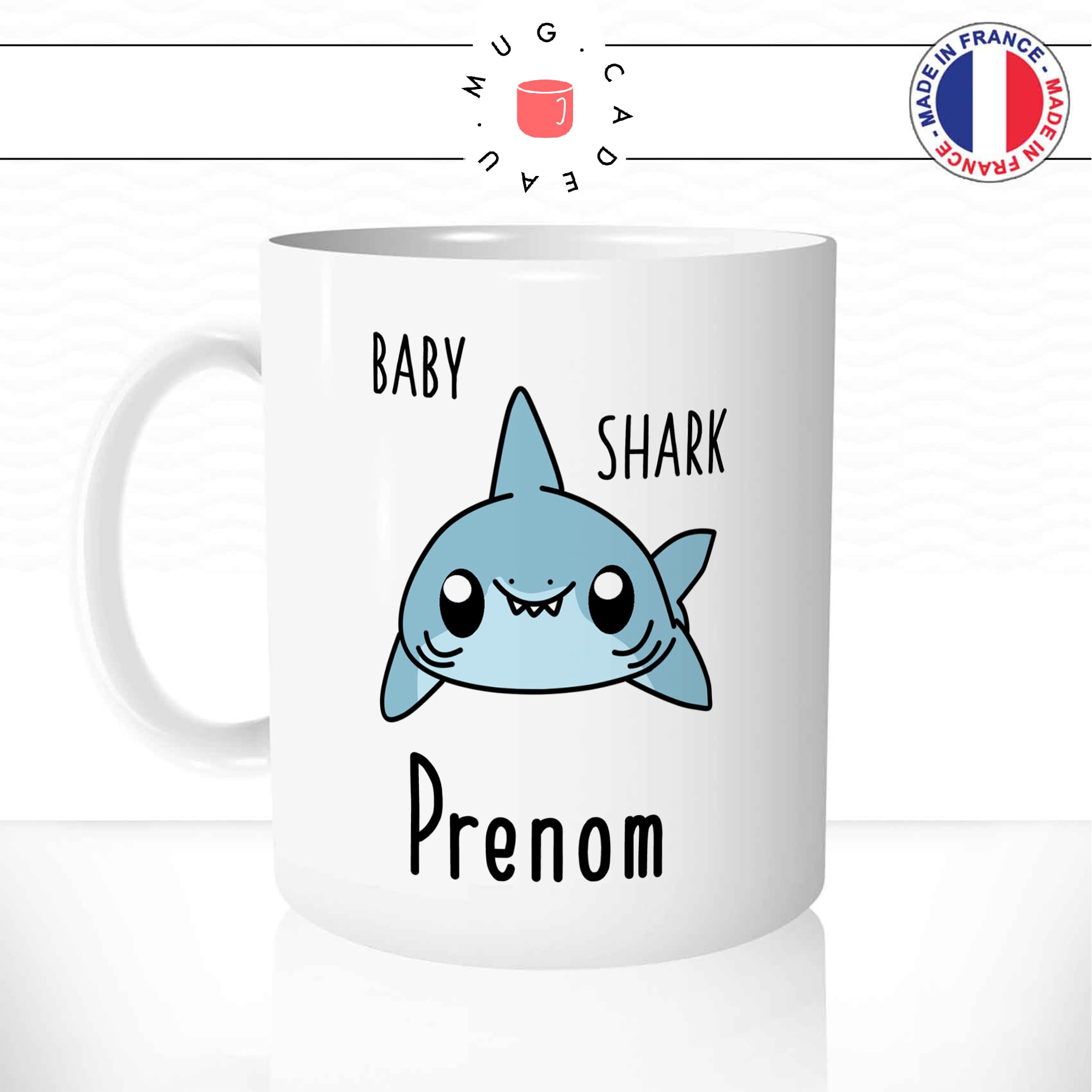 Mug Baby Shark Prénom Personnalisable