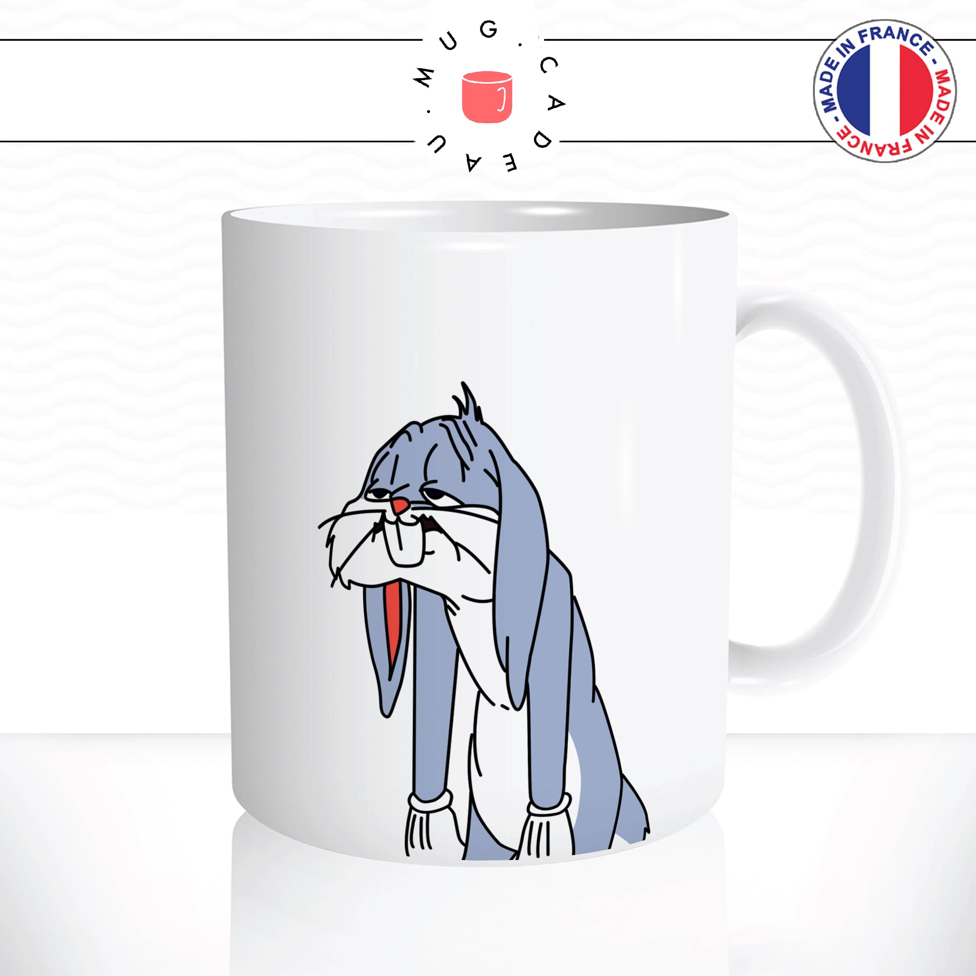 mug-tasse-bugs-bunny-lapin-gris-fatigue-dessin-oreilles-triste-drole-idee-cadeau