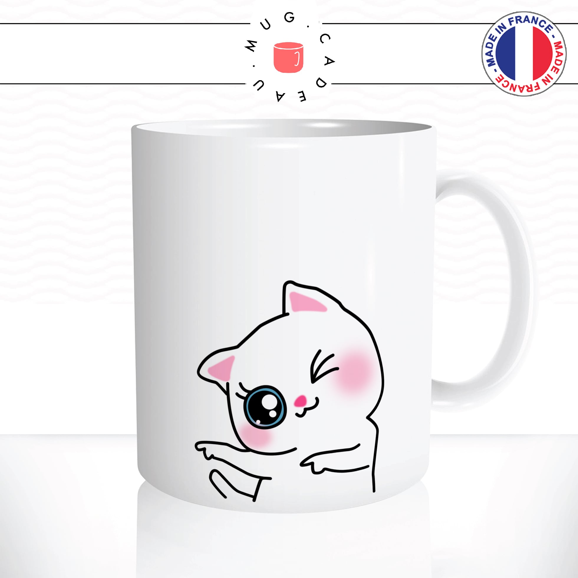 mug-tasse-chat-chaton-clin-doeil-kawaii-blanc-salut-miaou-mignon-dessin-animal-cafe-thé-idée-cadeau-original