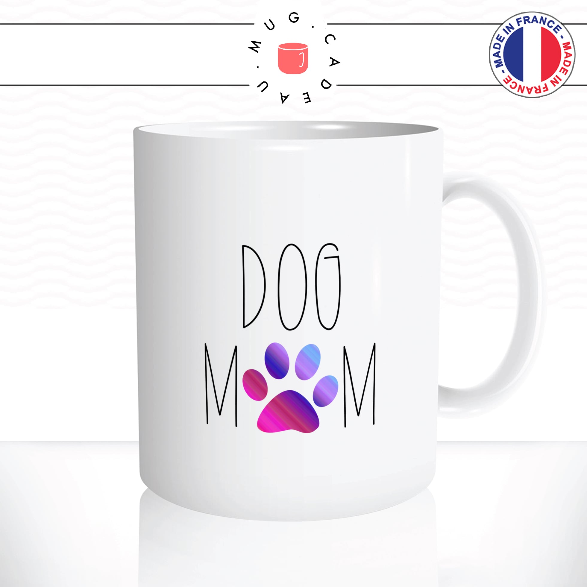 mug-tasse-chien-dog-compagnie-mom-maman-patte-paw-dessin-animal-mignon-enfant-idée-cadeau-personnalisé-original-cafe-thé