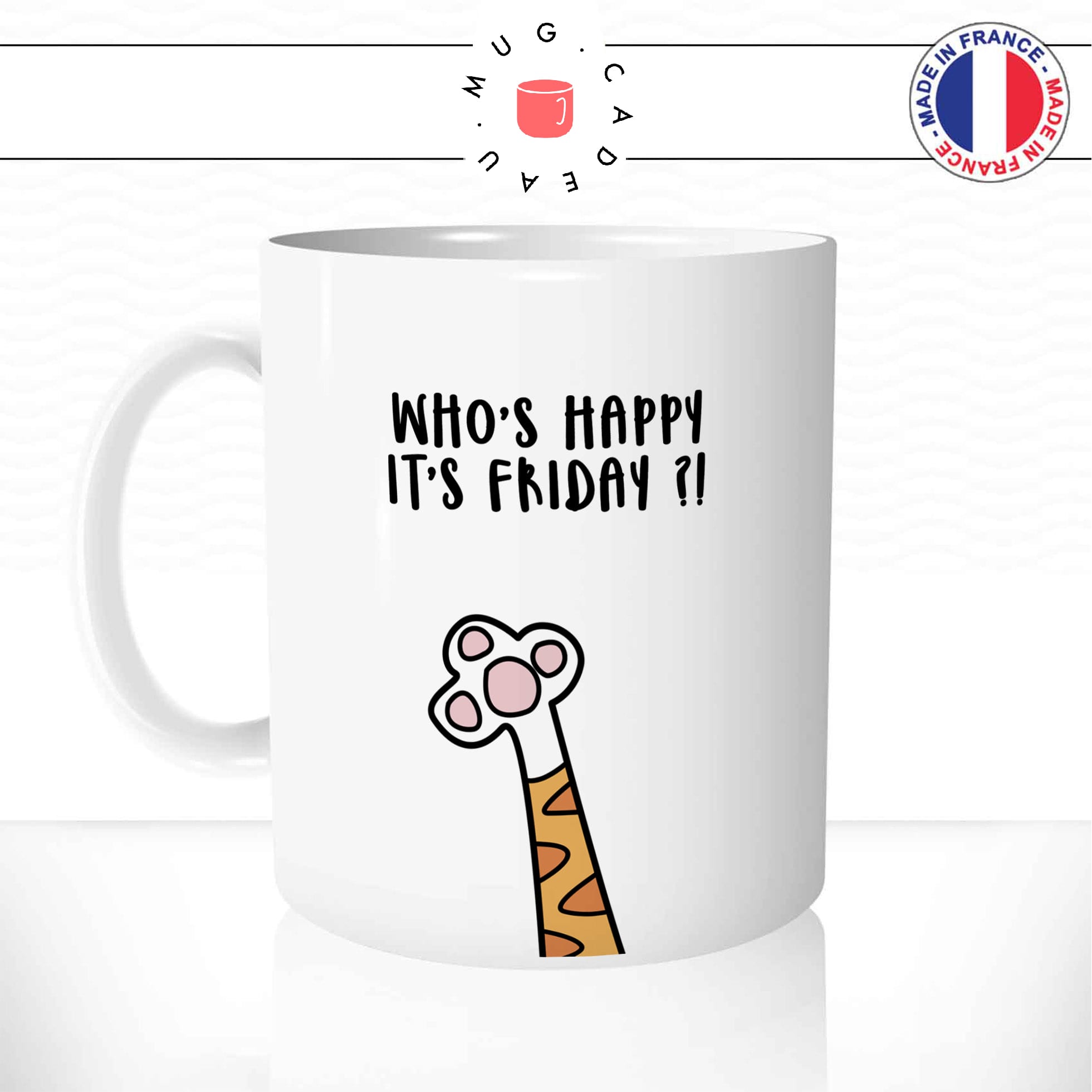 mug-tasse-patte-chat-cat-chaton-roux-week-end-friday-vendredi-who's-happy-it's-fin-semaine-travail-idee-cadeau-original-personnalisé1