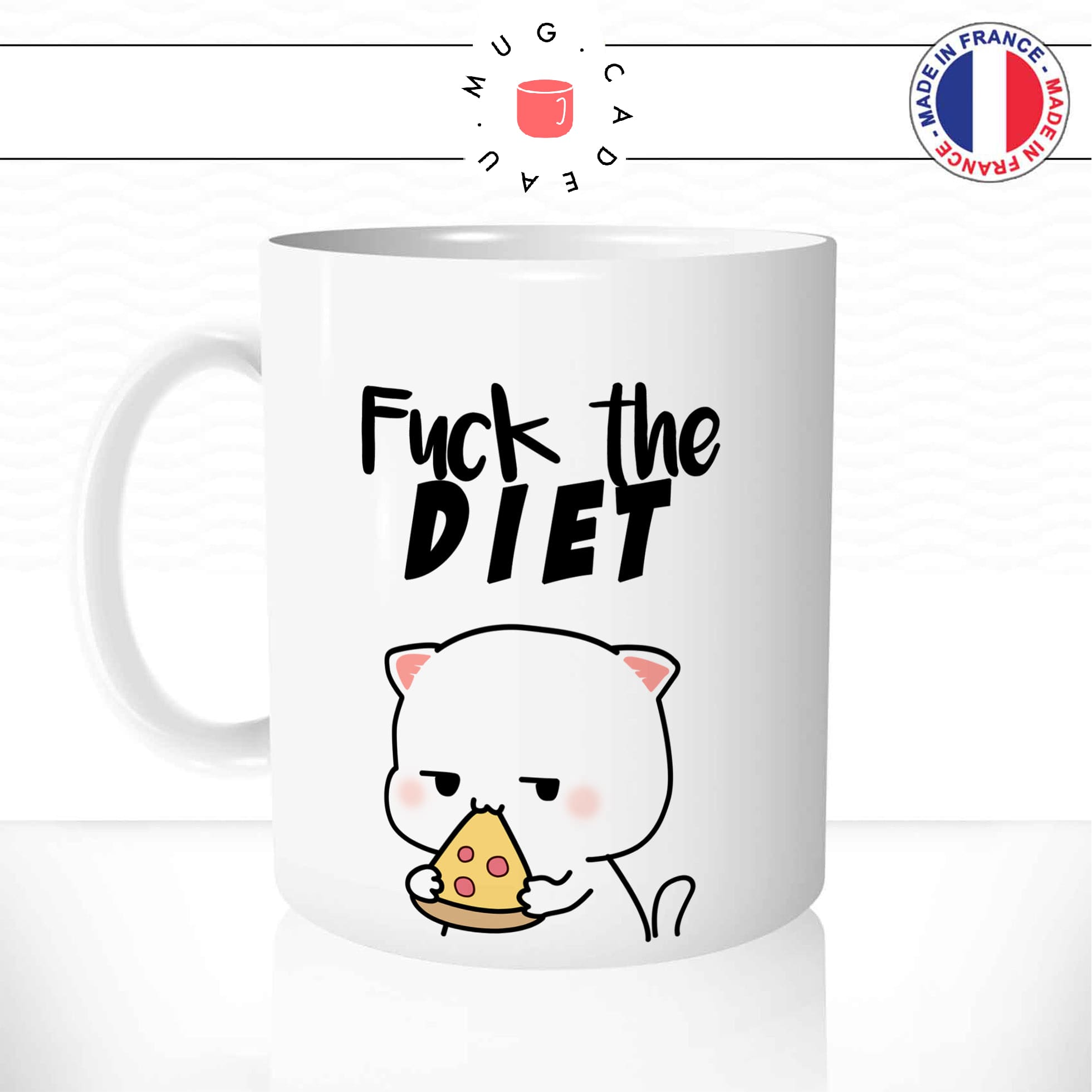 mug-tasse-chat-chaton-blanc-cat-souris-fuck-the-diet-regime-repas-pizza-drole-humour-idee-cadeau-cool-fun-original-personnalisé1