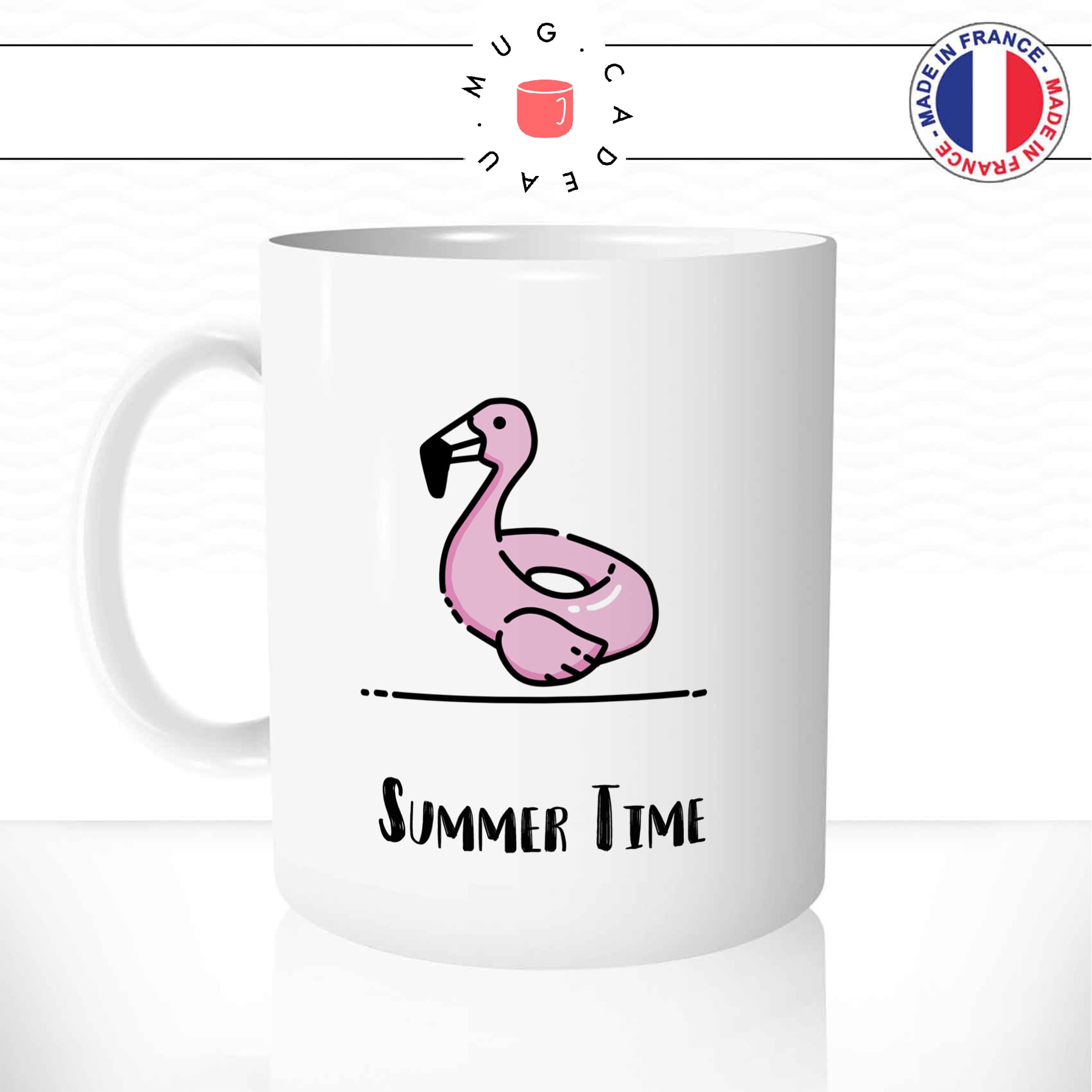 mug-tasse-ref1-flamand-rose-bouee-summer-time-cafe-the-mugs-tasses-personnalise-anse-gauche-min