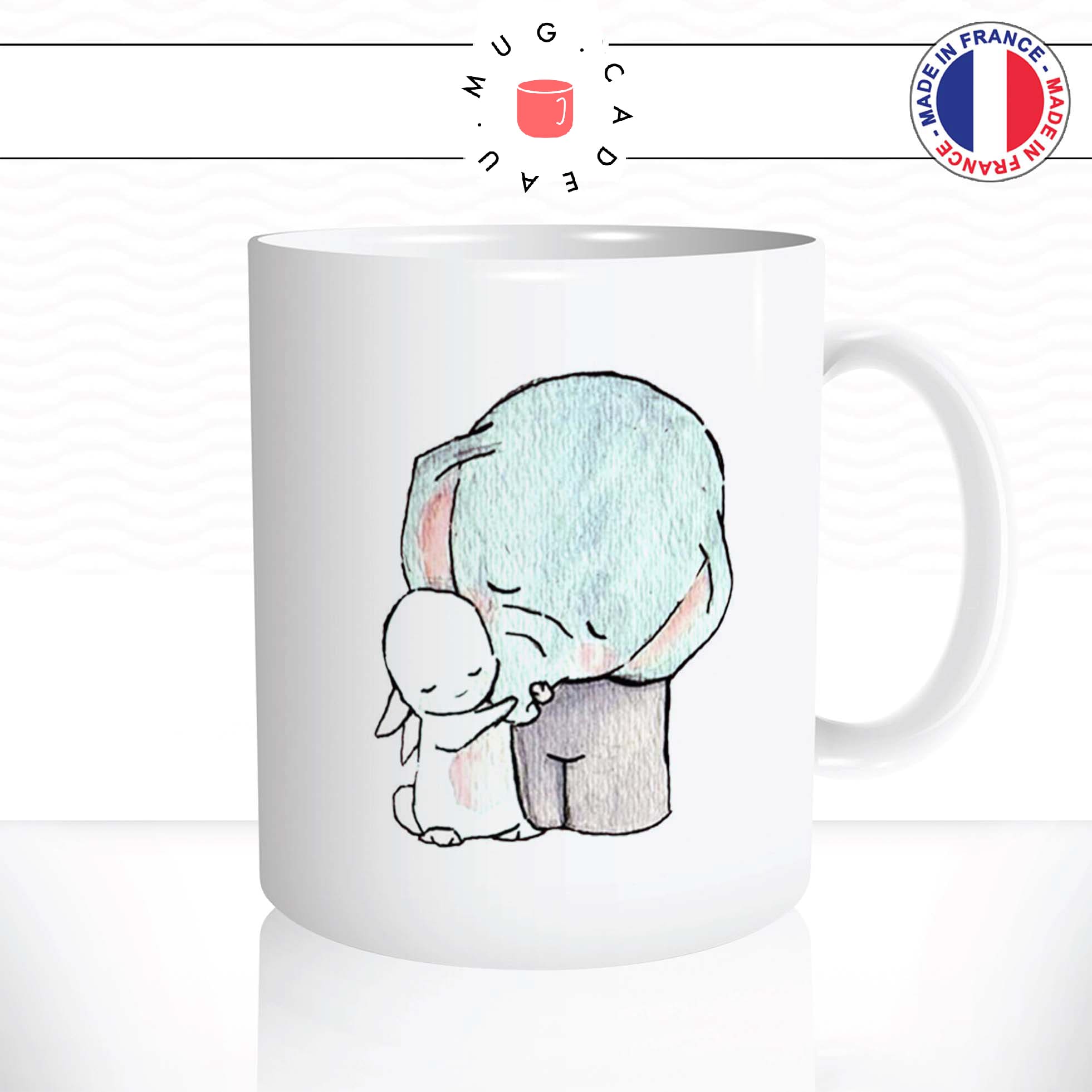 mug-tasse-ref1-lapin-elephant-love-calin-mignon-cafe-the-mugs-tasses-personnalise-anse-droite-min