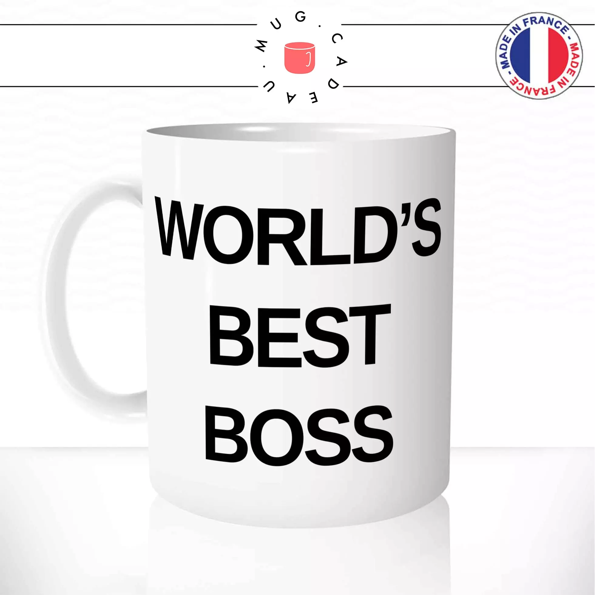 Mug World's Best Boss inspiré de la série The Office, cadeau humour pour un patron