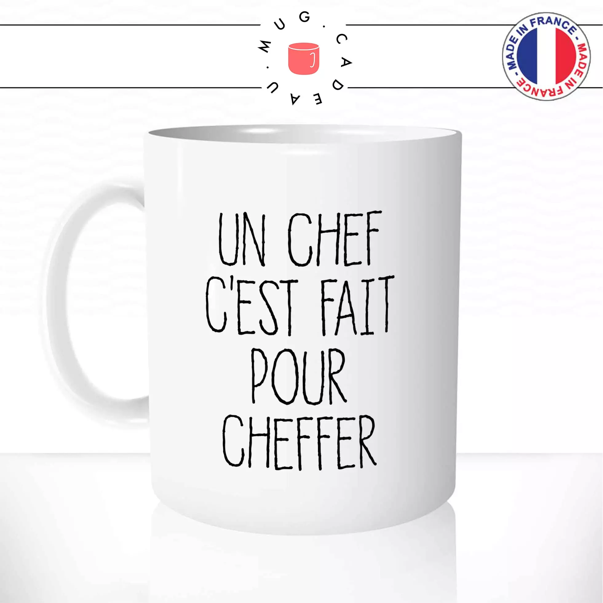 Mug Un Chef C'est Fait Pour Cheffer, citation humour pour le bureau